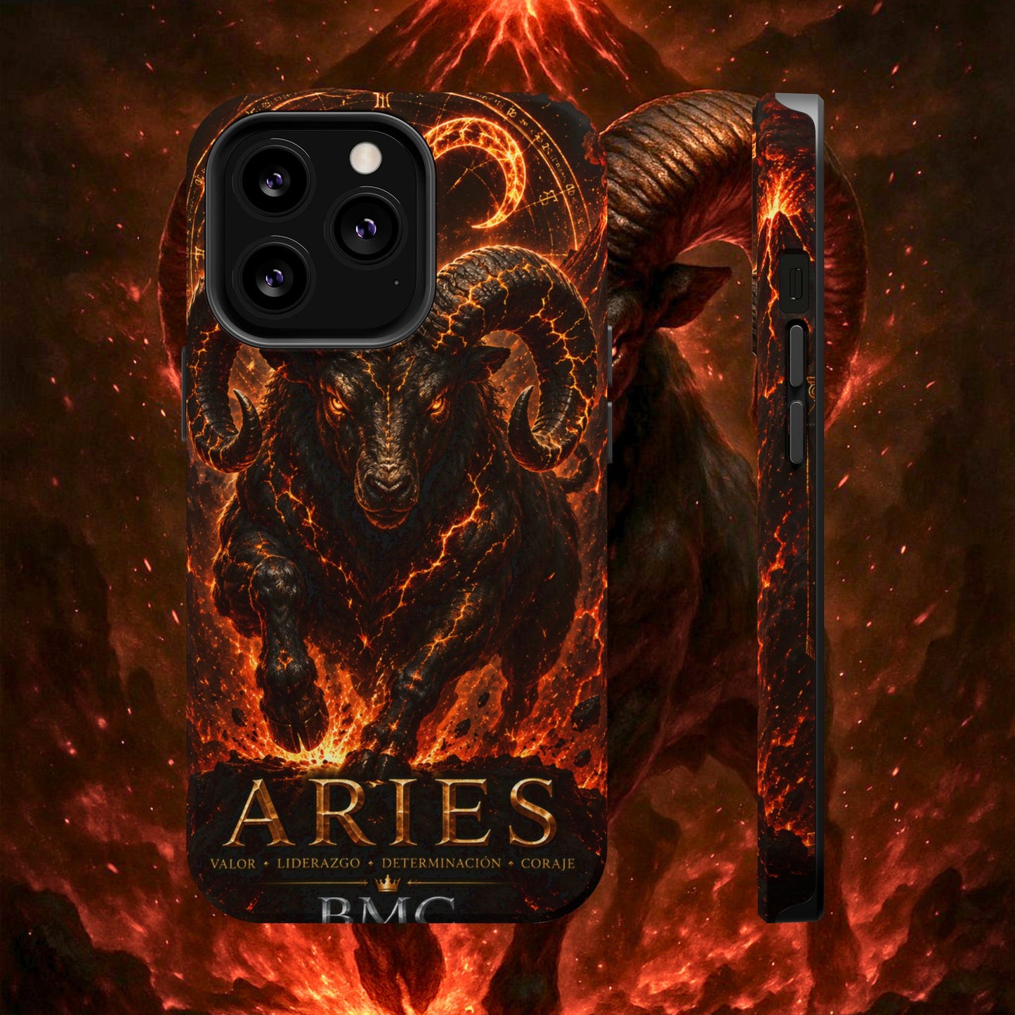"Funda Magnética Reforzada ♈ Aries — Espíritu de fuego"