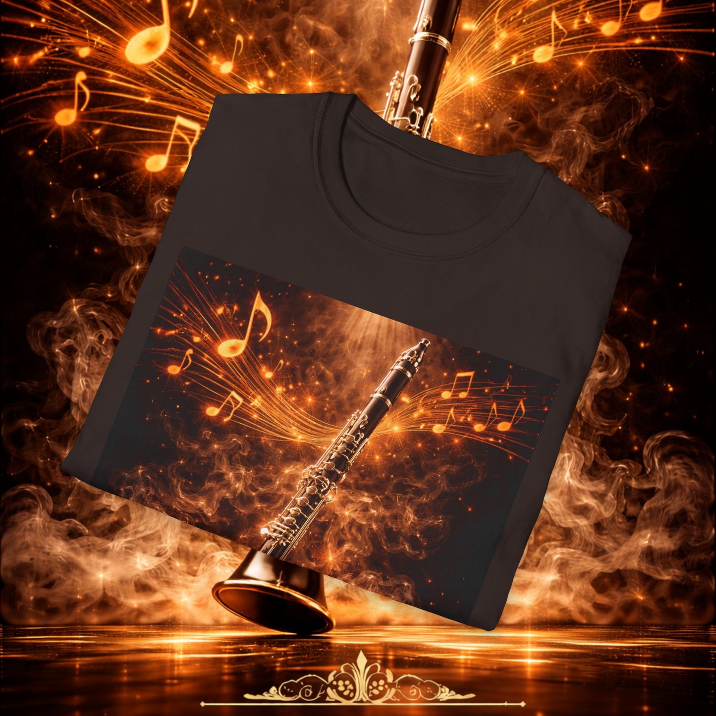 "Camiseta clarinete🎵🔥 El sonido del alma no grita… arde.” 🔥🎵