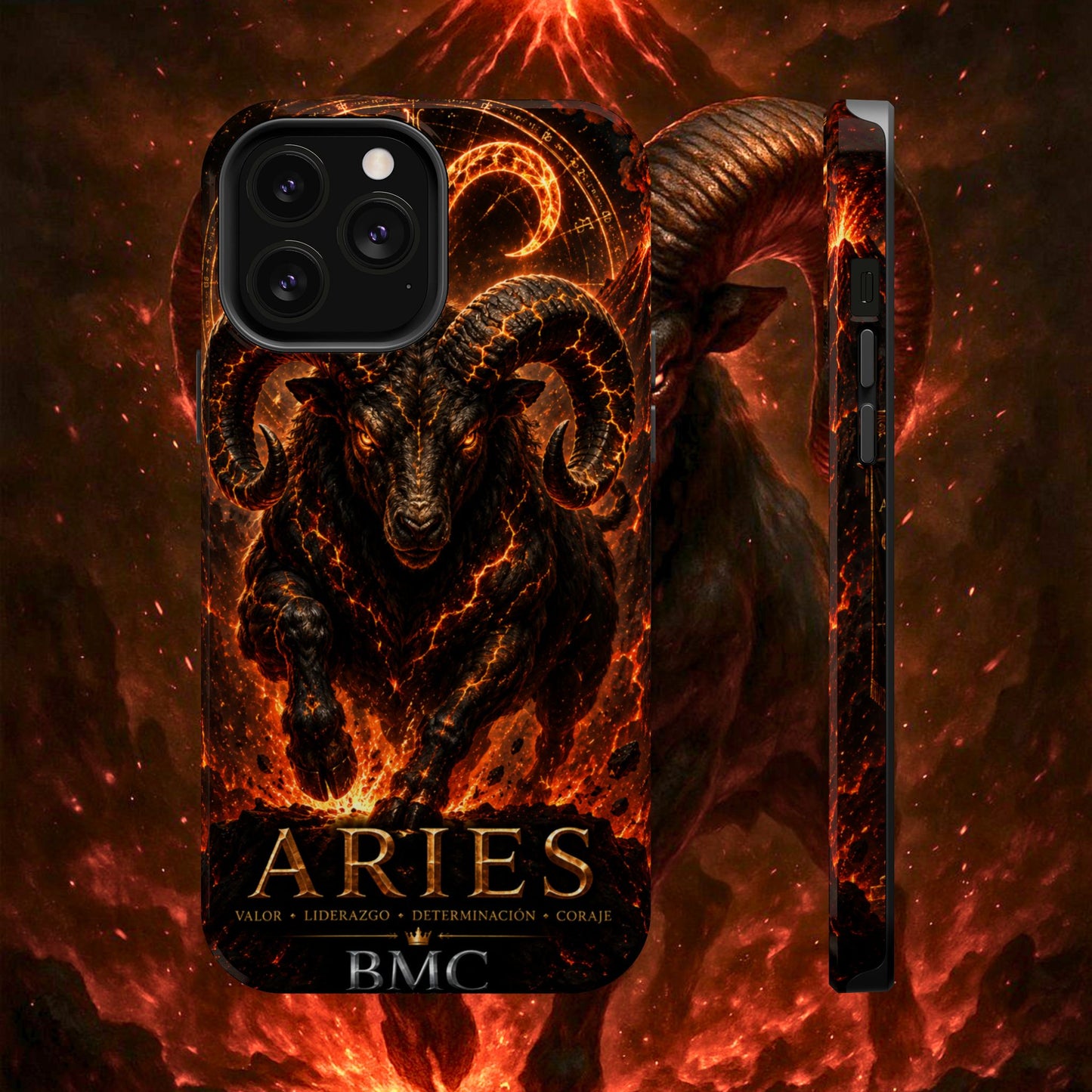 "Funda Magnética Reforzada ♈ Aries — Espíritu de fuego"