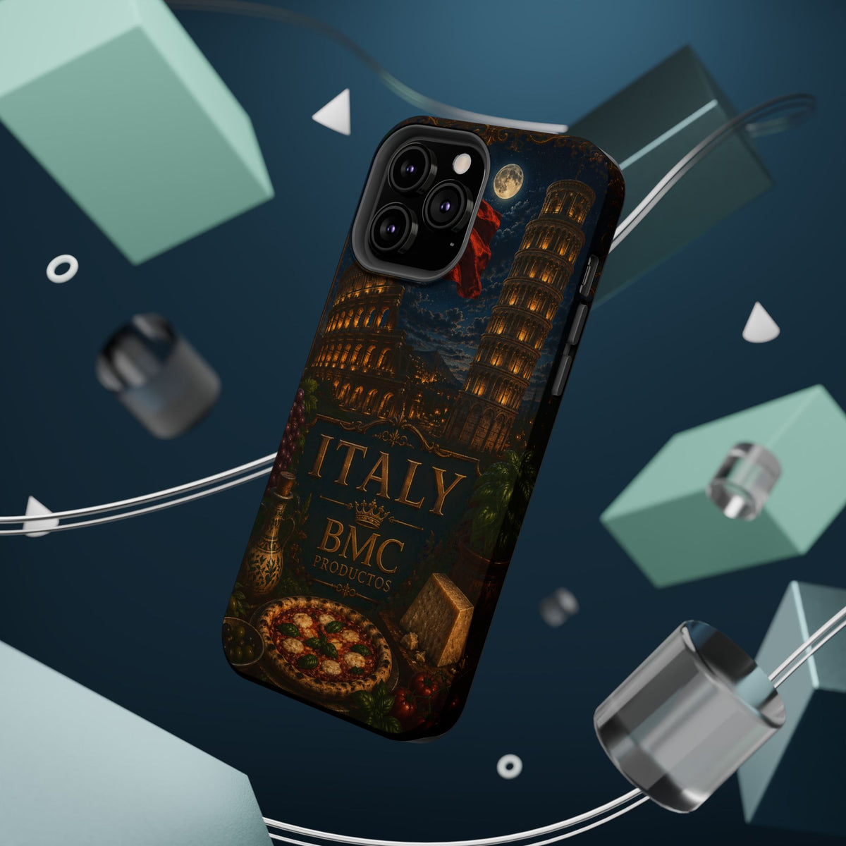 "Funda Magnética Reforzada Magnética Reforzada Italia: Arte, Pasión y Sabores Eternos 🎨🍝🏛️"