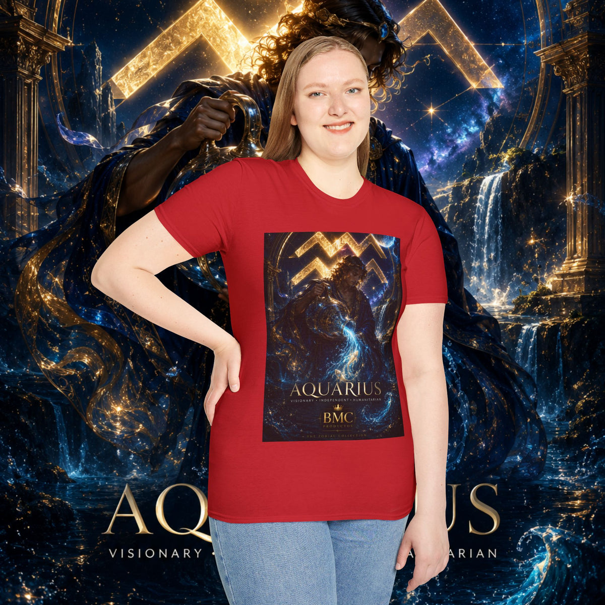 "Camiseta ♒ ACUARIO – El Visionario del Cielo y el Agua"