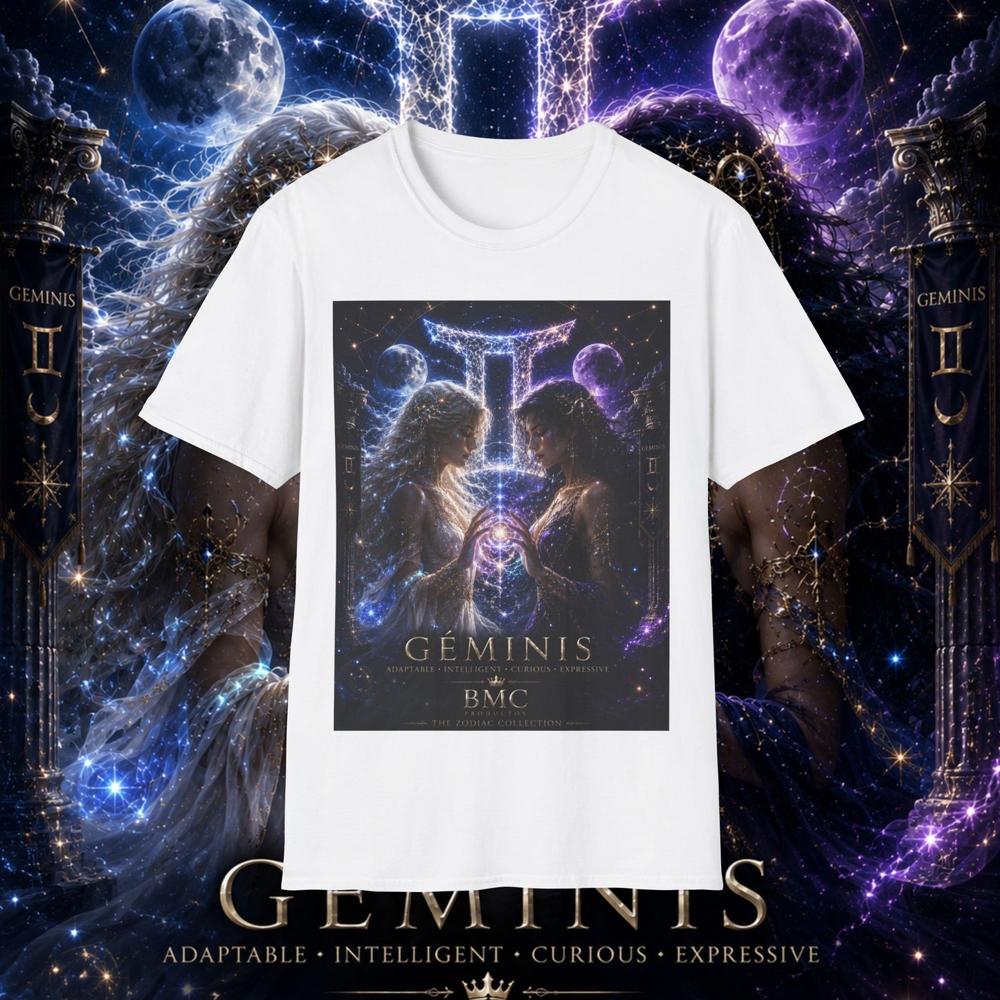 "Camiseta ♊ Géminis M — Reflejo del alma dividida"