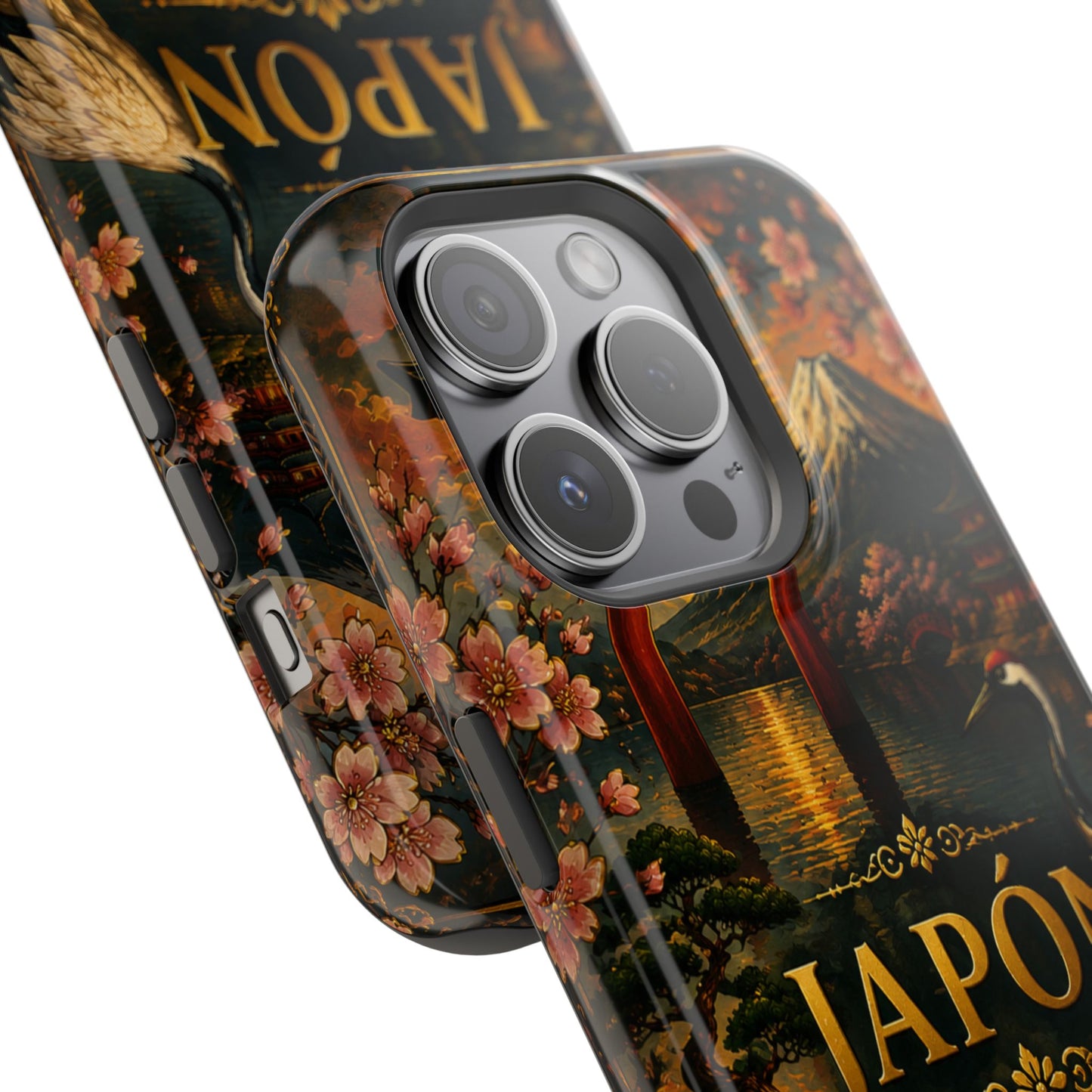 "Funda Magnética Reforzada Japón: Tradición entre Cerezos y Montañas 🌸⛩️🗻"