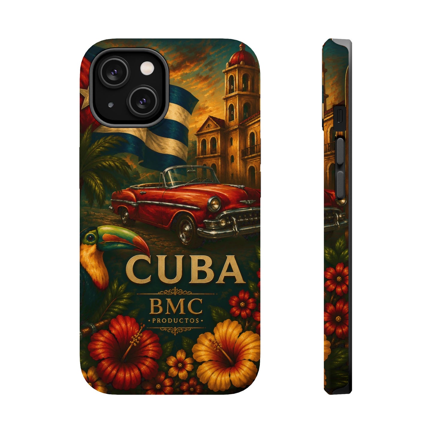 "Funda Magnética Reforzada Magnética Reforzada Cuba: Ritmo, Historia y Encanto Caribeño 🎺🚗🌴 "