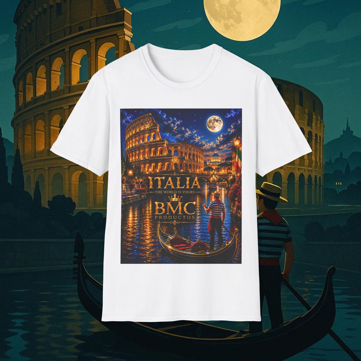 "Camiseta  Italia: Arte, Pasión y Sabores Eternos 🎨🍝🏛️"