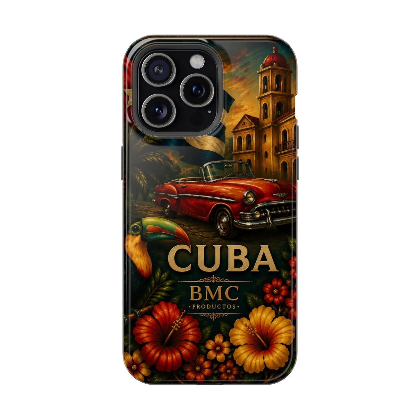 "Funda Magnética Reforzada Magnética Reforzada Cuba: Ritmo, Historia y Encanto Caribeño 🎺🚗🌴 "