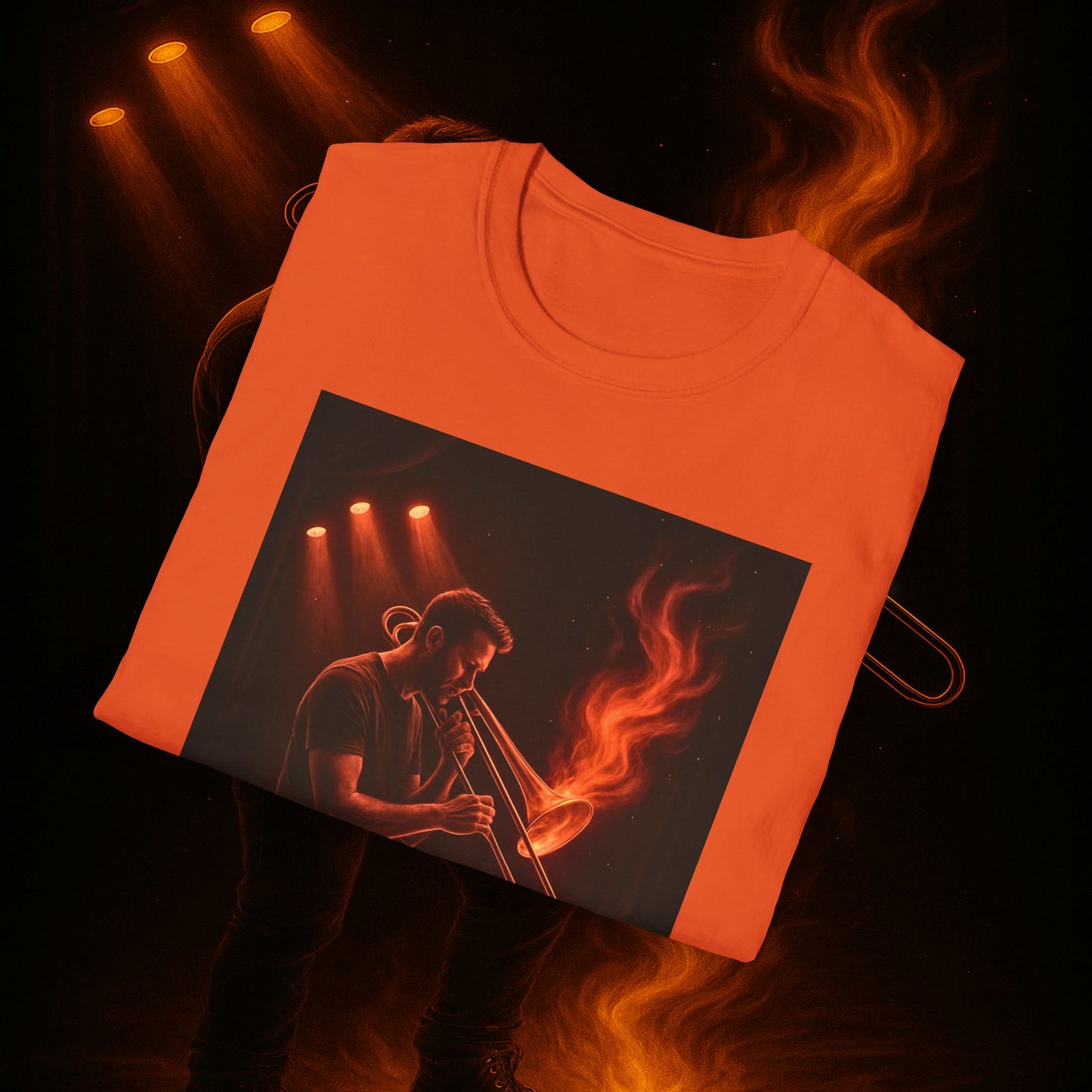 "Camiseta Trombón 🎷🔥No todos los fuegos hacen ruido… algunos tocan el alma.” 🔥🎷