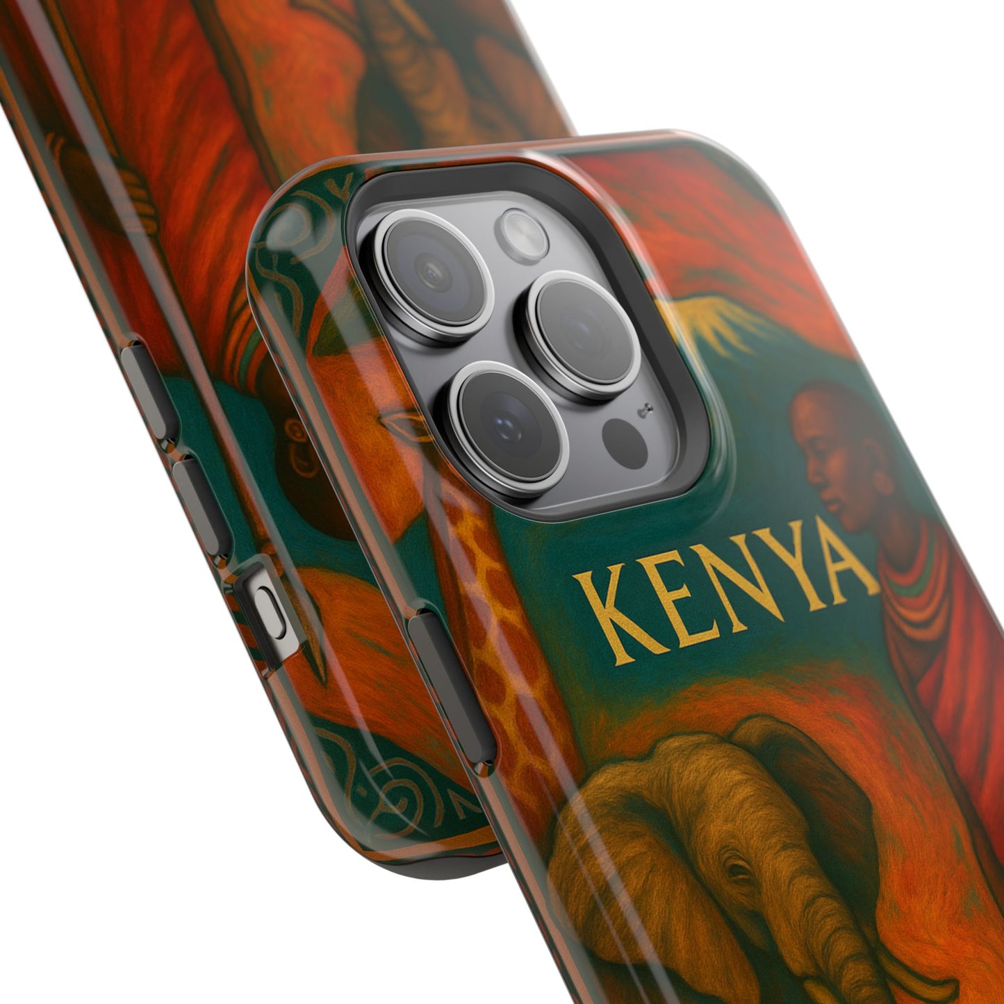 "Funda Magnética Reforzada Magnética Reforzada Kenia: Aventura Salvaje y Tierra de Horizontes Infinitos 🦁🌄🏕️"