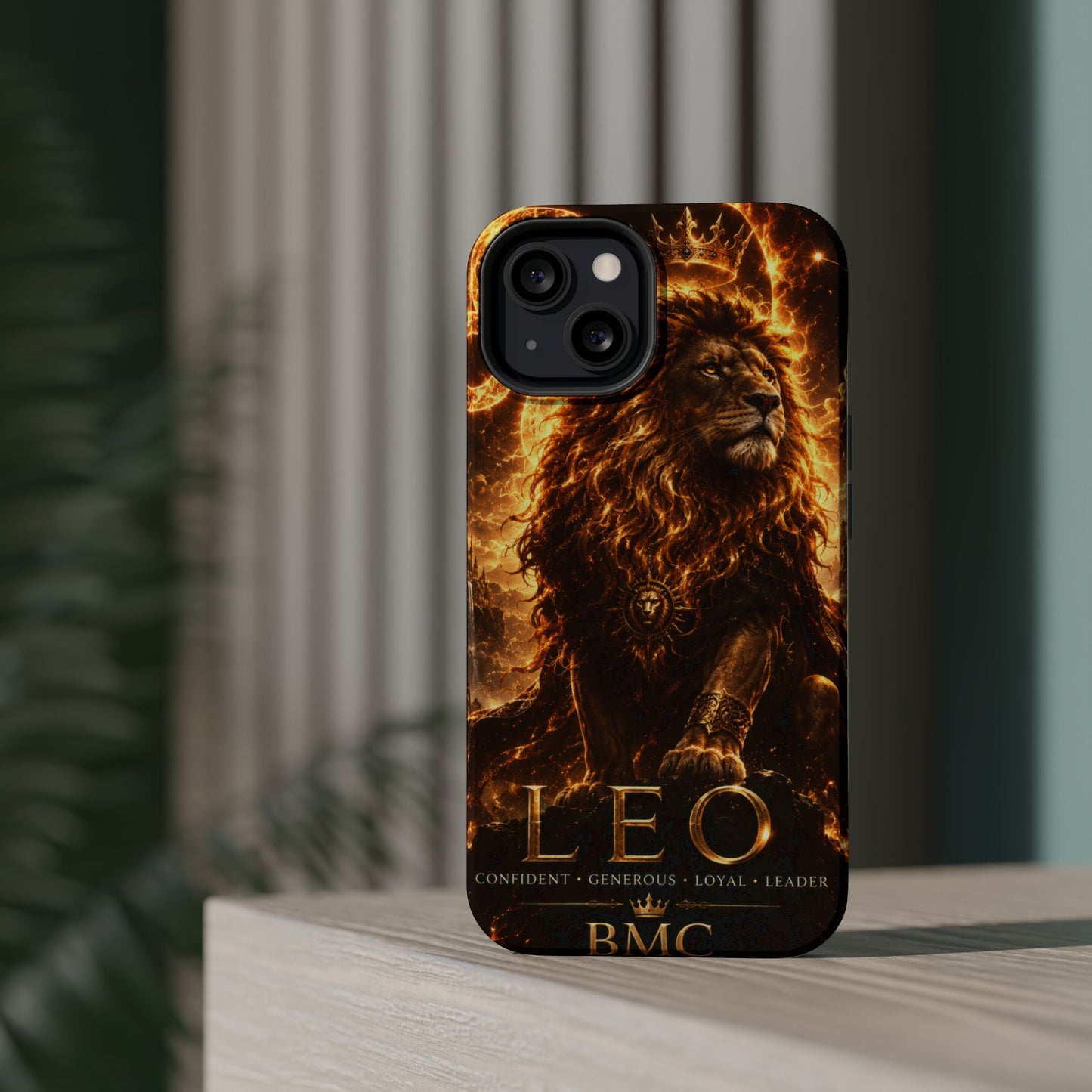 "Funda Magnética Reforzada ♌ Leo — Soberano del fuego eterno"
