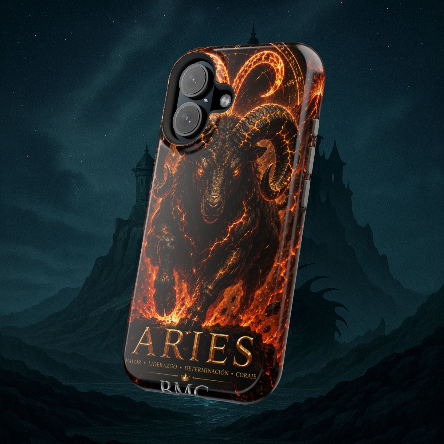 "Funda Magnética Reforzada ♈ Aries — Espíritu de fuego"