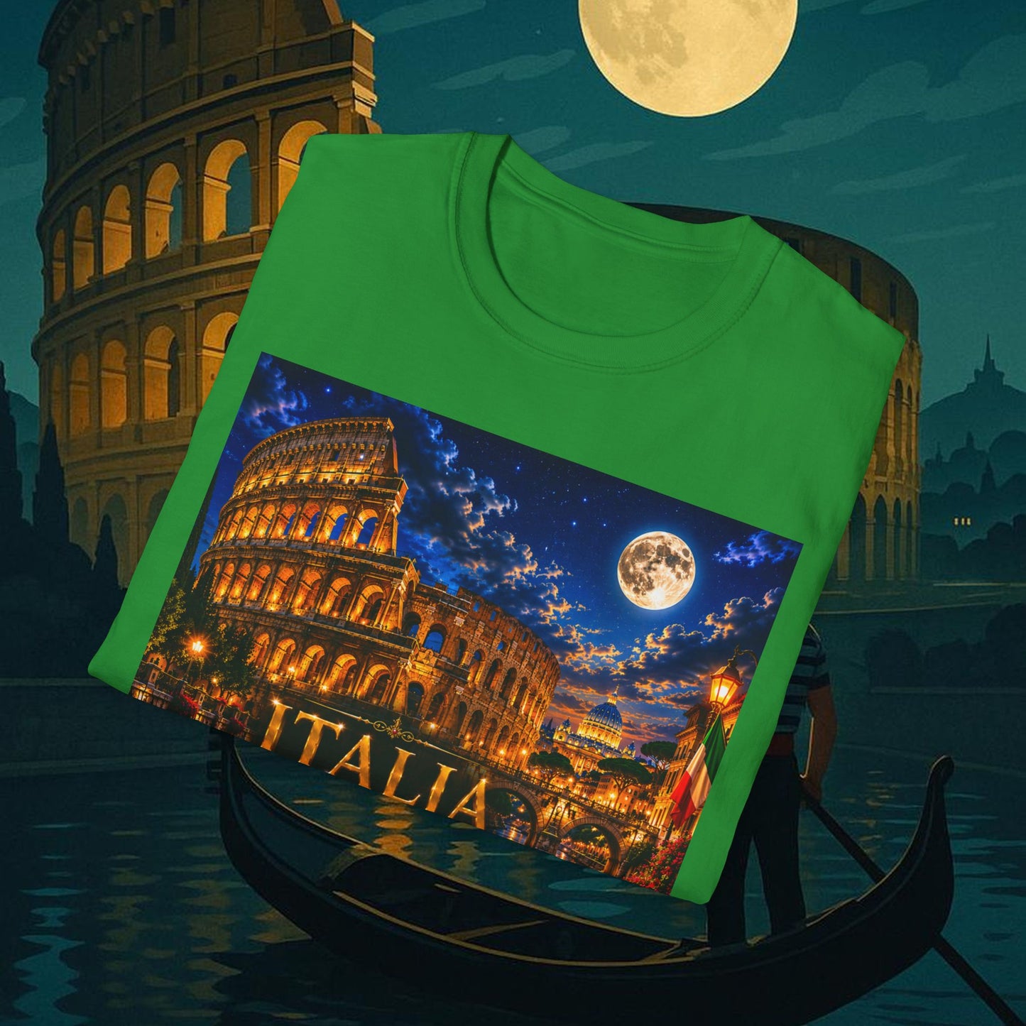 "Camiseta  Italia: Arte, Pasión y Sabores Eternos 🎨🍝🏛️"