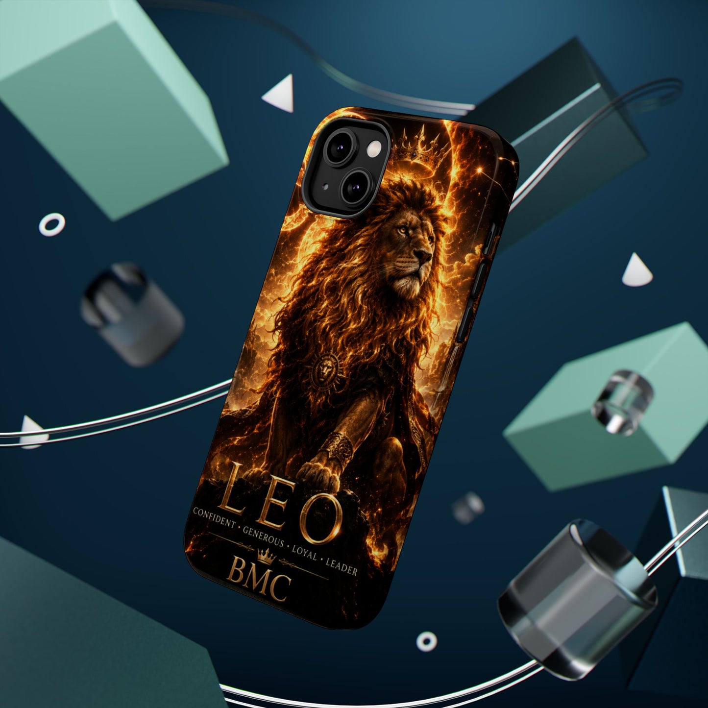 "Funda Magnética Reforzada ♌ Leo — Soberano del fuego eterno"