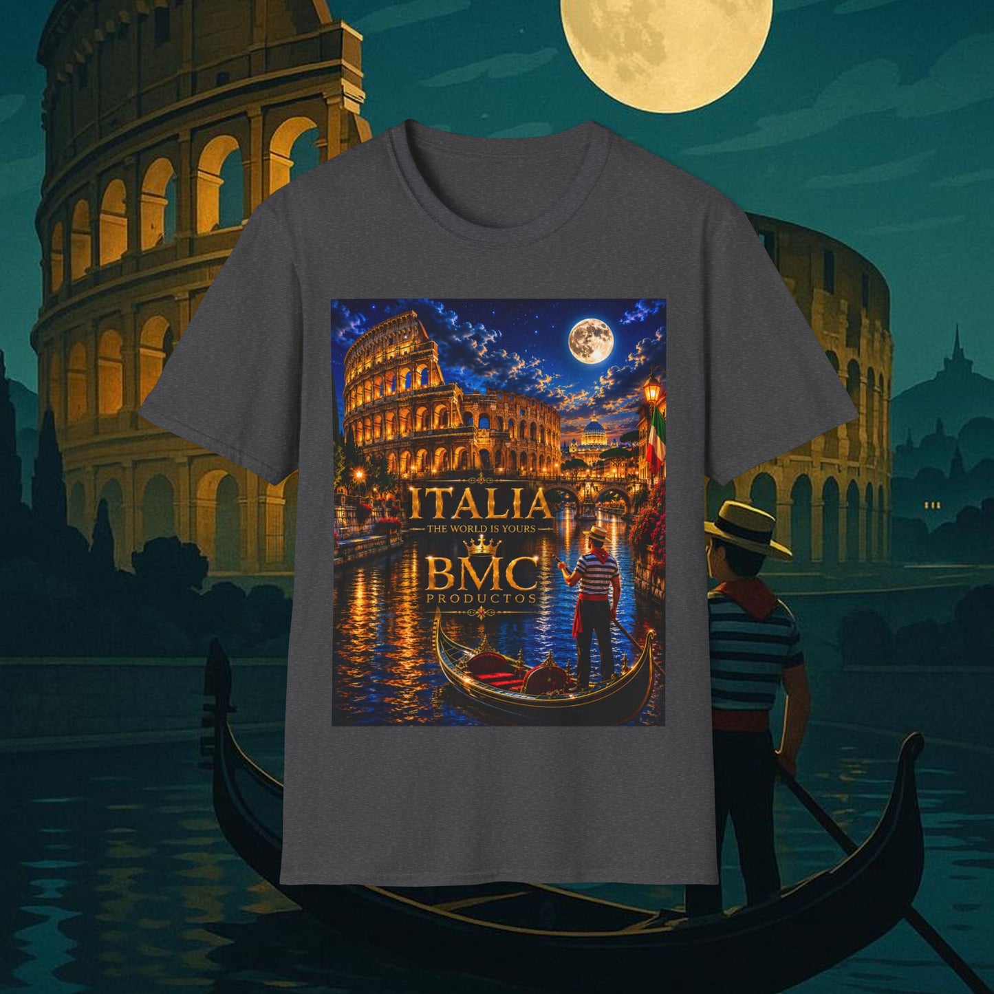"Camiseta  Italia: Arte, Pasión y Sabores Eternos 🎨🍝🏛️"