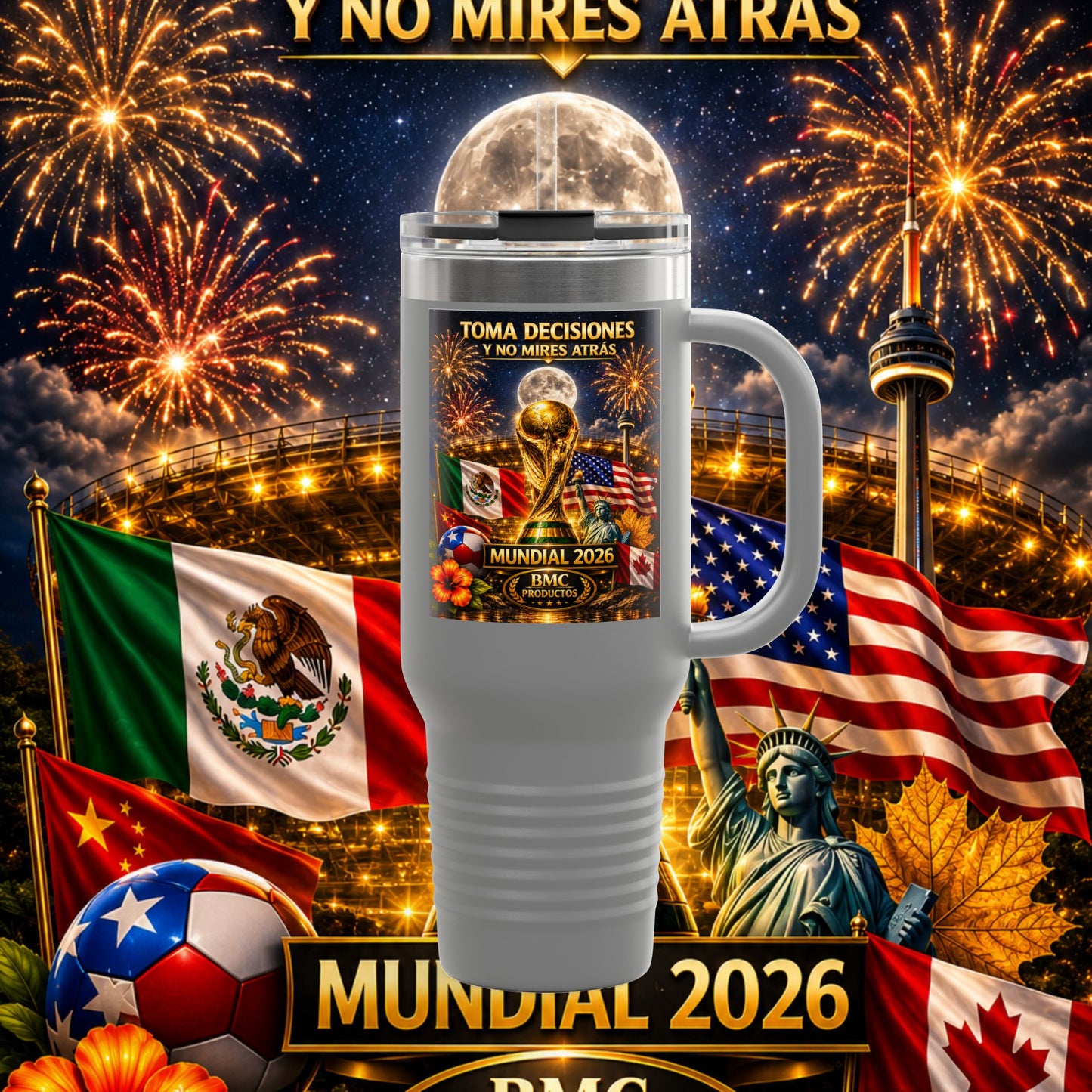 "taza de Viaje Aislada mundial 2026 noche"