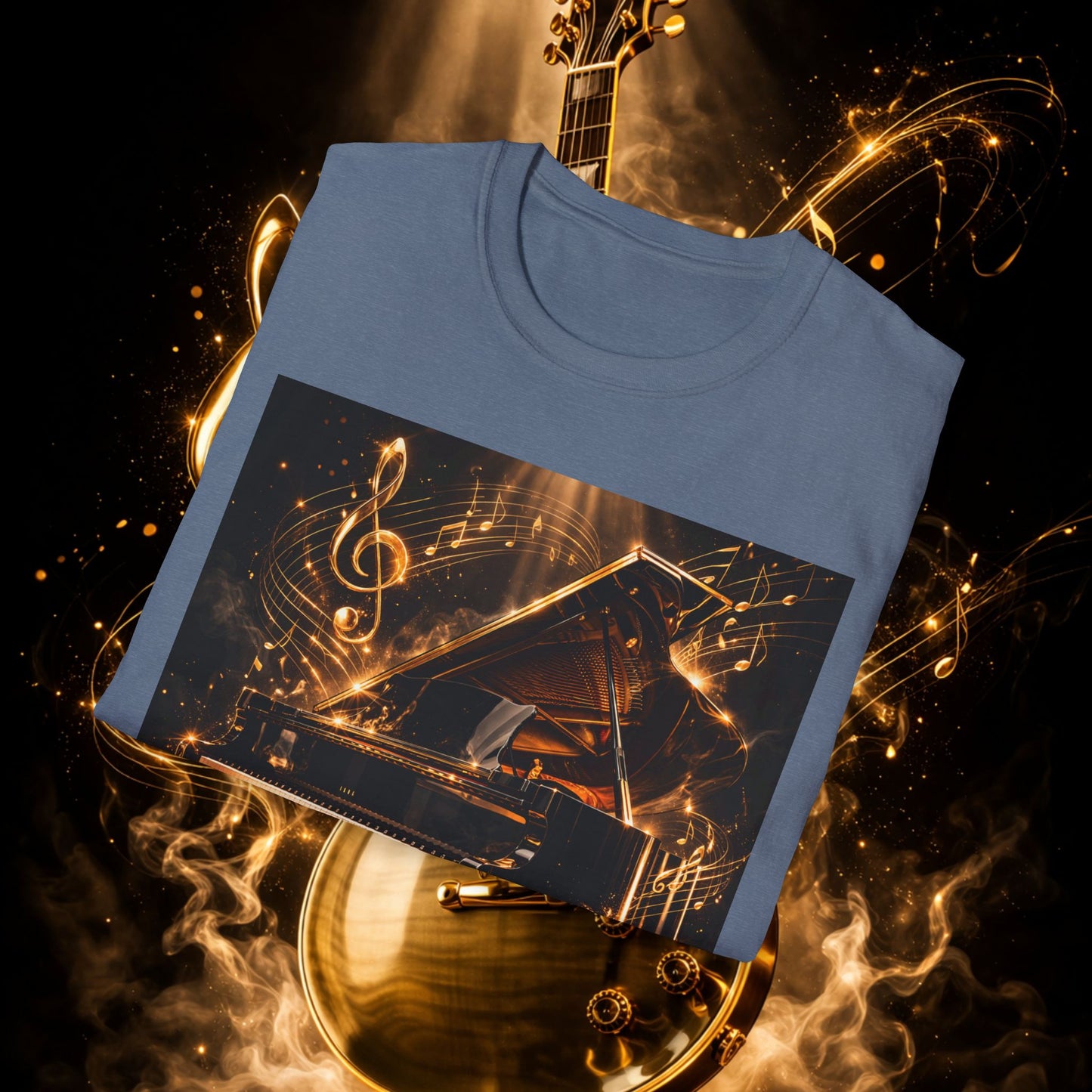 "Camiseta guitarra 🎸🔥Donde vibra una cuerda, nace una llamarada.” 🔥🎸
