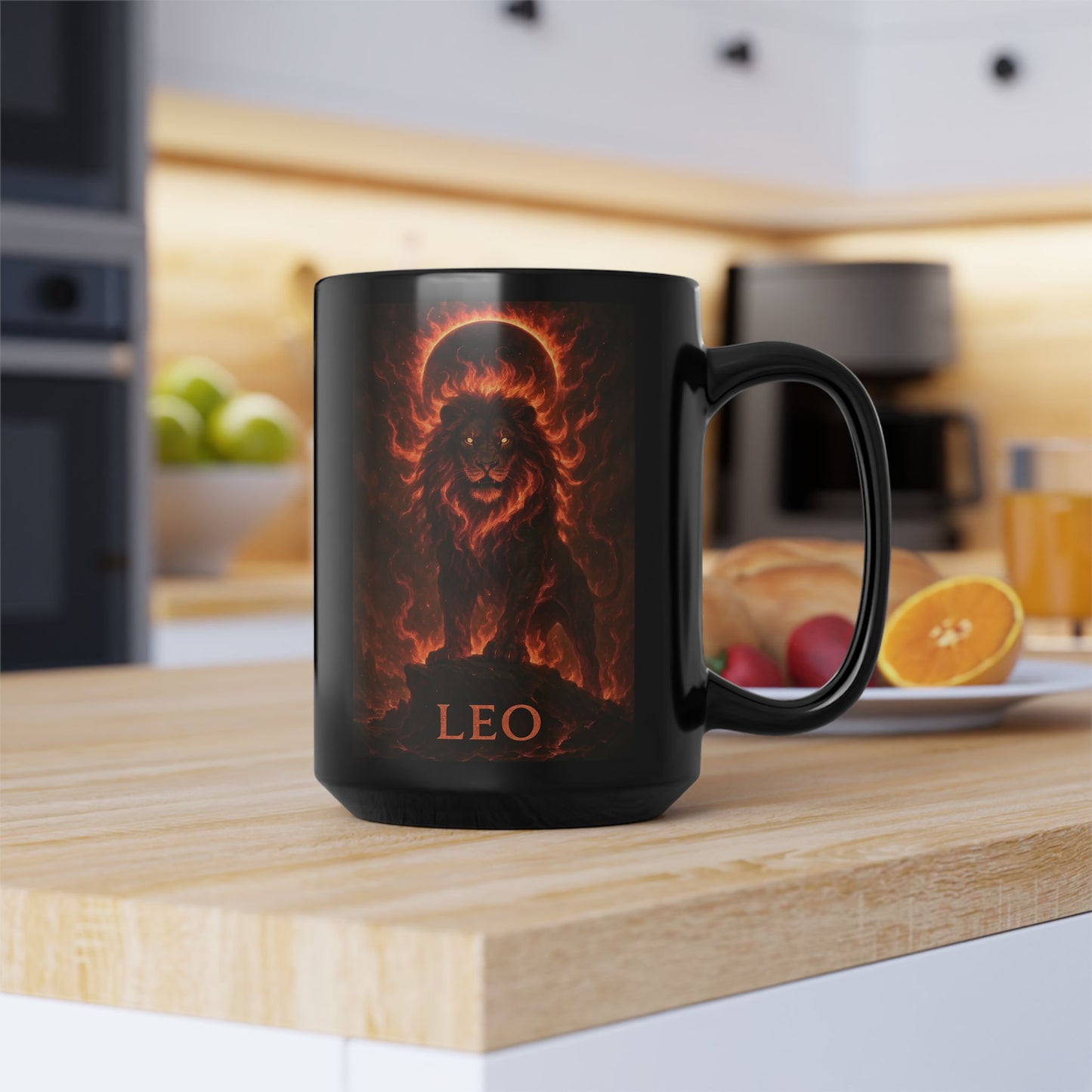 "Taza ♌ Leo — Soberano del fuego eterno"