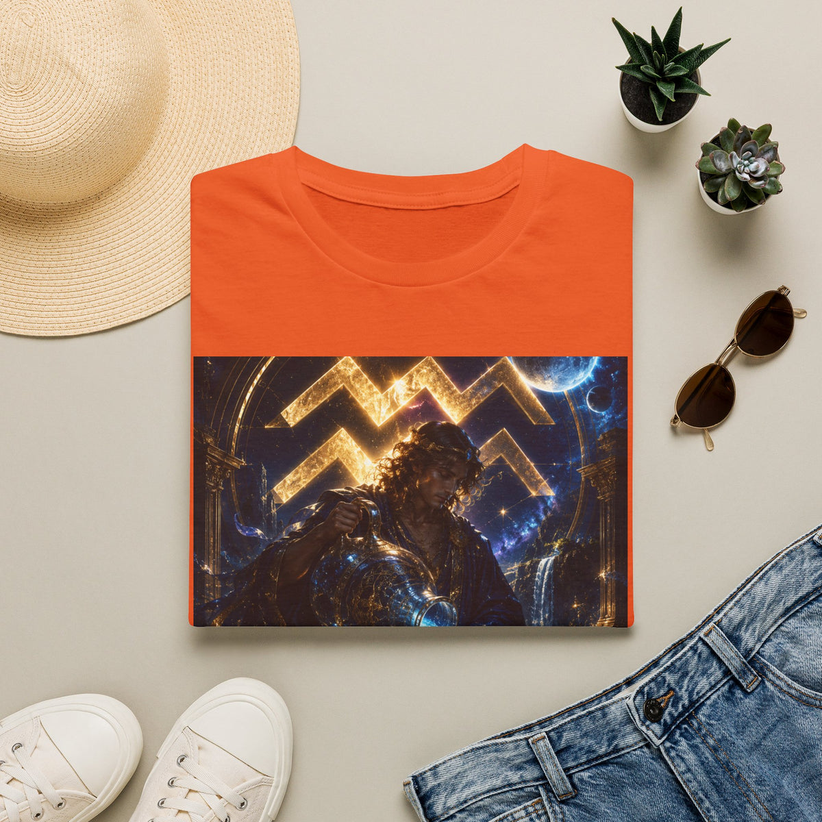 "Camiseta ♒ ACUARIO – El Visionario del Cielo y el Agua"