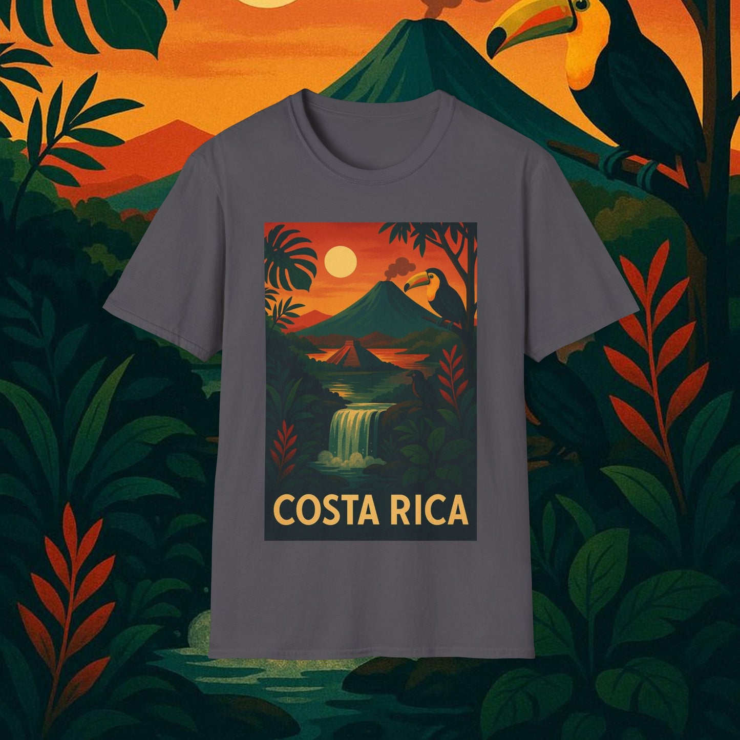 "Camiseta   Costa Rica: Pura Vida entre Volcanes y Selvas 🌋🌴🦜"