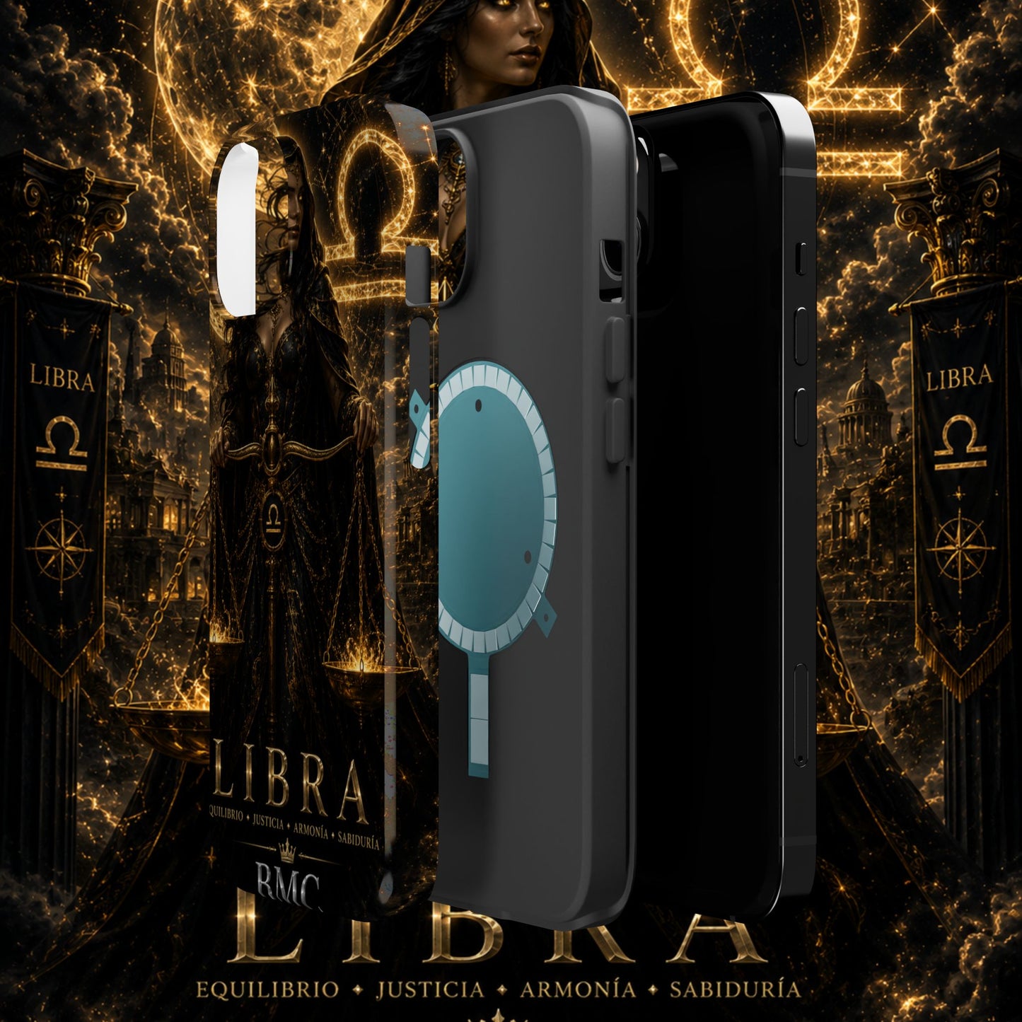 "Funda Magnética Reforzada libra– La Guardiana del Equilibrio"