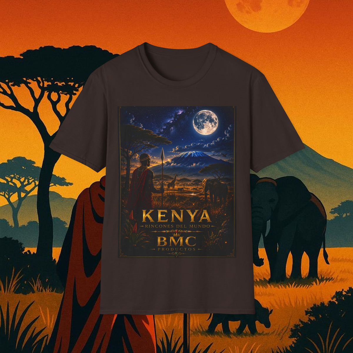 "Camiseta Kenia: Aventura Salvaje y Tierra de Horizontes Infinitos 🦁🌄🏕️"