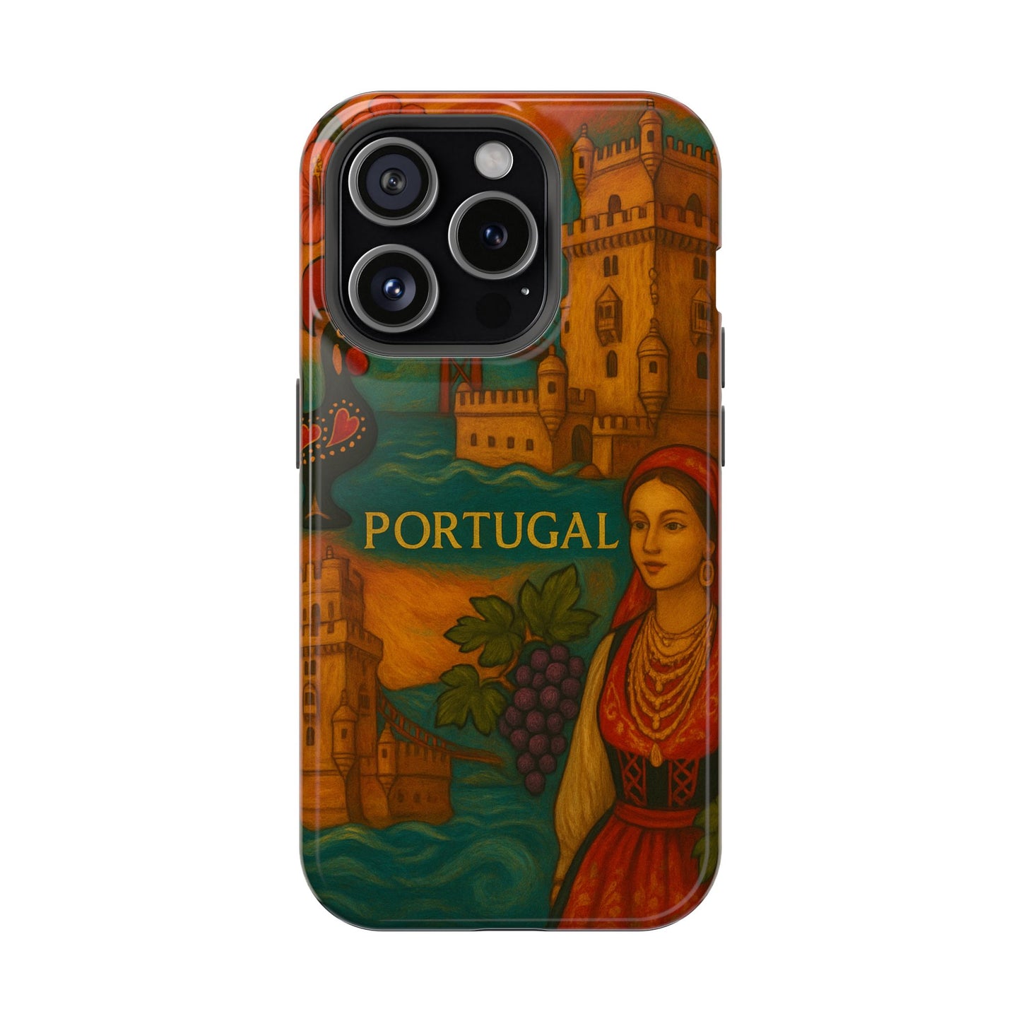 "Funda Magnética Reforzada Magnética Reforzada Portugal: Encanto Atlántico, Fados y Azulejos 🌊🎶🧿"