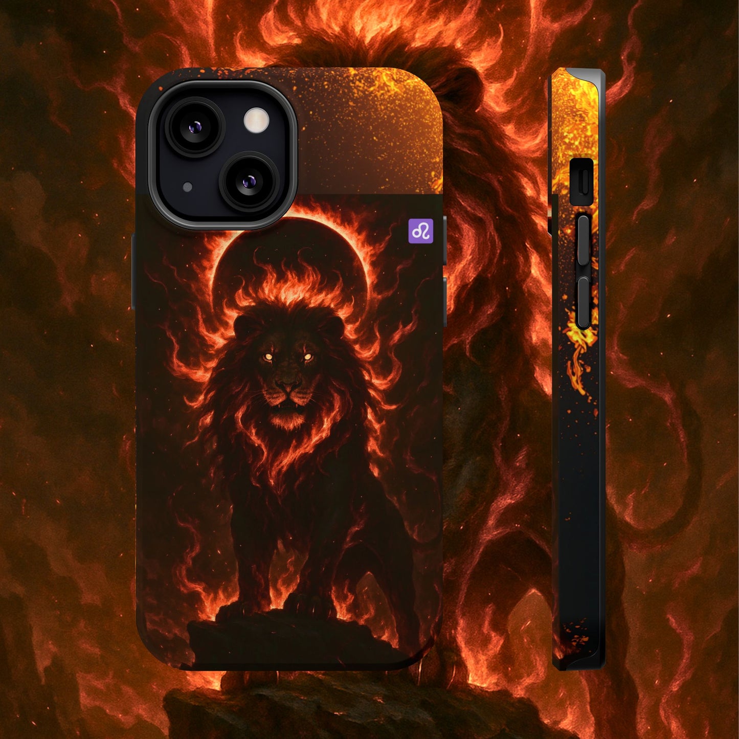 "Funda Magnética Reforzada ♌ Leo — Soberano del fuego eterno"