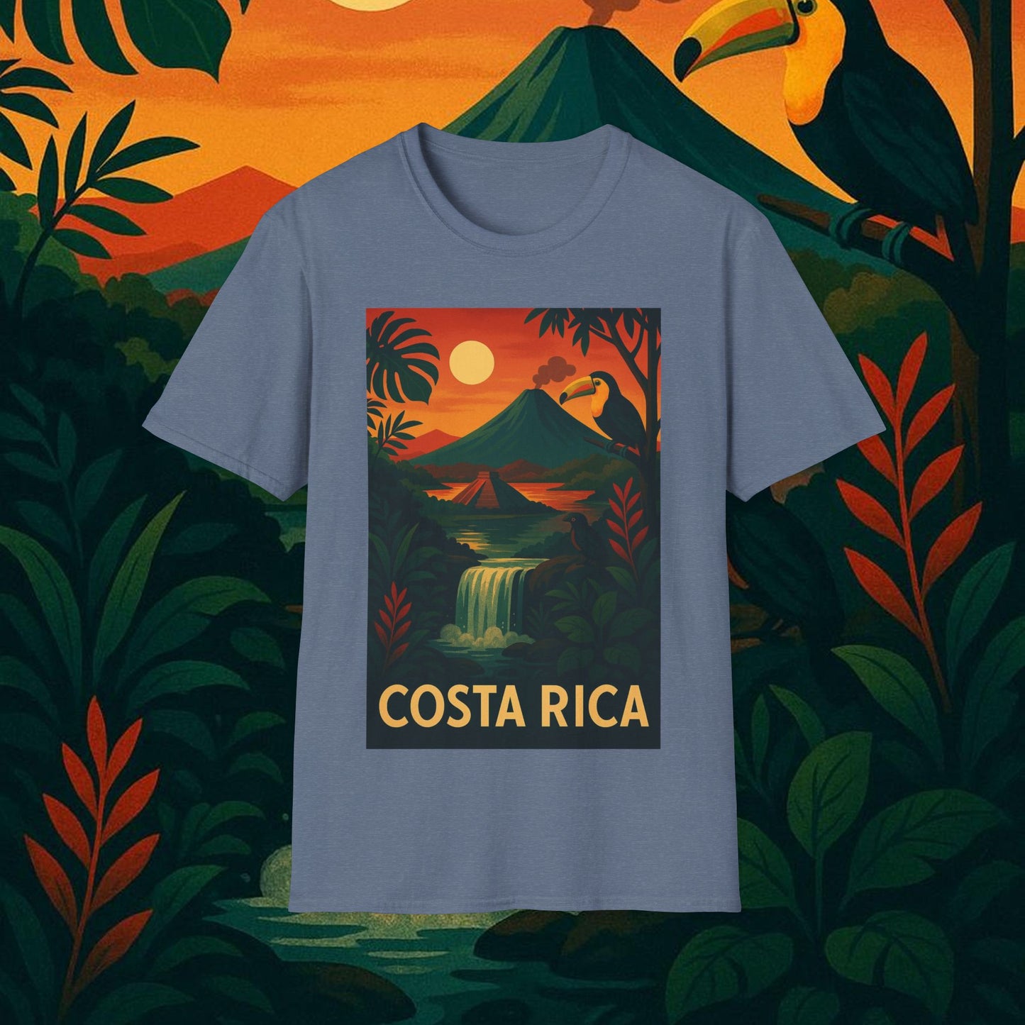 "Camiseta   Costa Rica: Pura Vida entre Volcanes y Selvas 🌋🌴🦜"