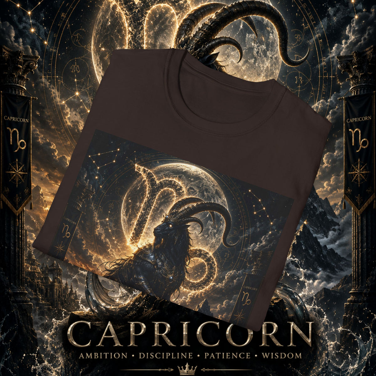 "Camiseta ♑ Capricornio – El Guardián de las Cumbres"