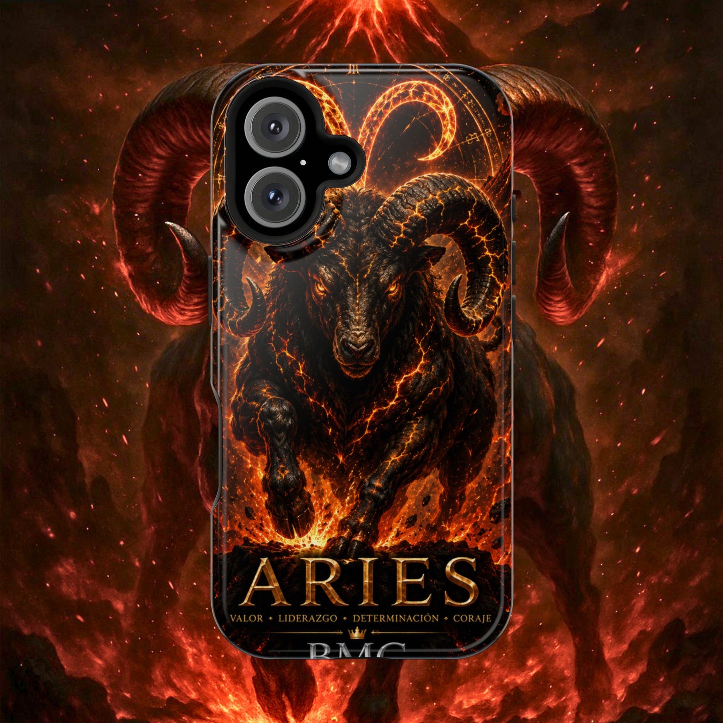 "Funda Magnética Reforzada ♈ Aries — Espíritu de fuego"