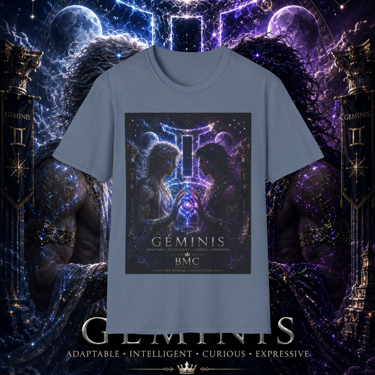 "Camiseta ♊ Géminis — Reflejo del alma dividida"