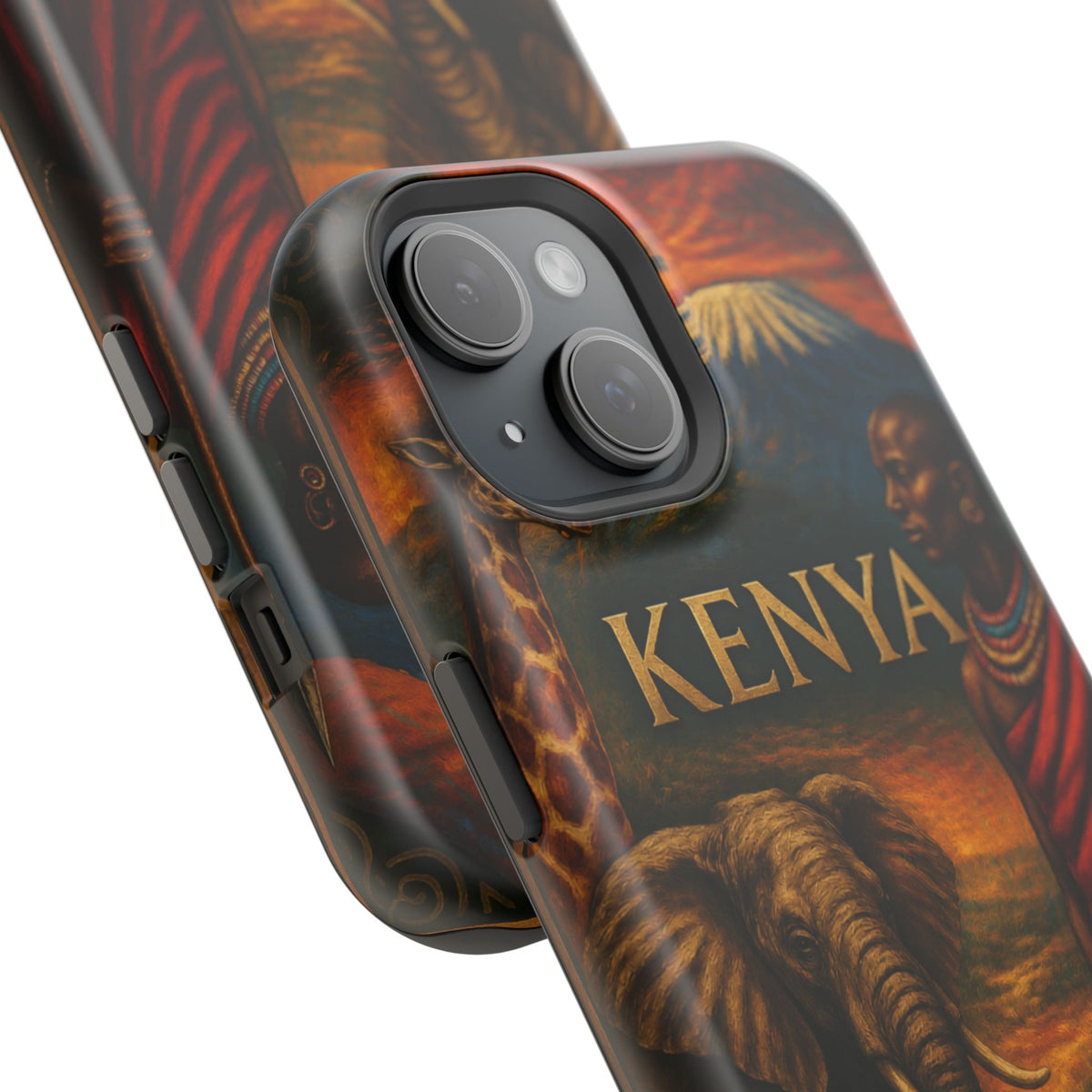 "Reinforced Magnetic Case Kenya: Wild Adventure and Land of Infinite Horizons 🦁🌄🏕️"