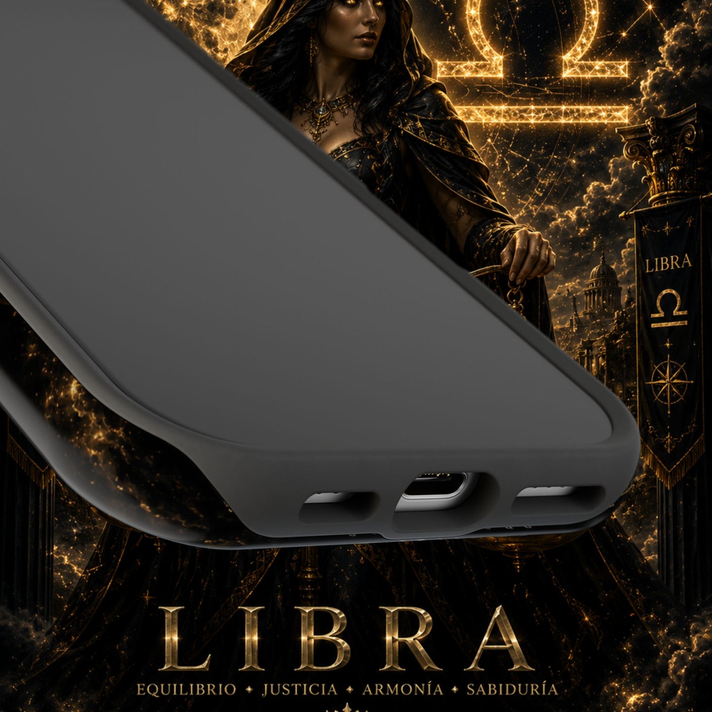 "Funda Magnética Reforzada libra– La Guardiana del Equilibrio"