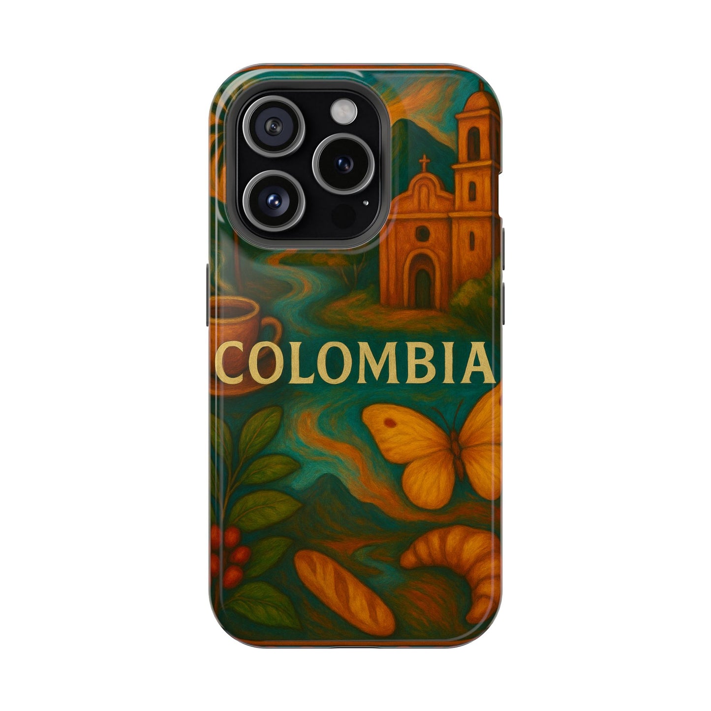 "Reinforced Magnetic Case Colombia: Magic of Colors, Coffee and Tradition ☕🎨🌄"