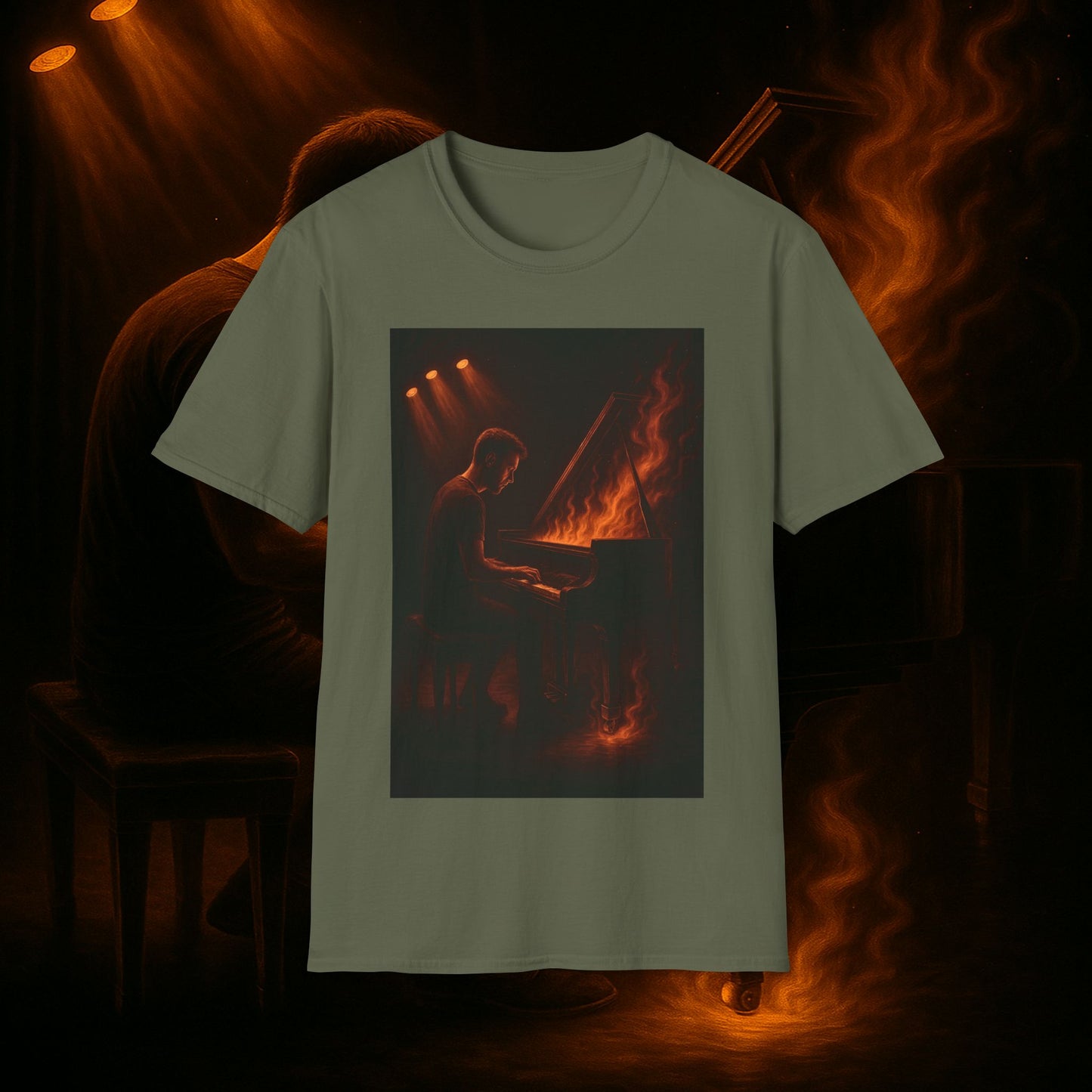 "Camiseta piano 🎹🔥Cuando las manos arden… el alma canta.” 🔥🎹