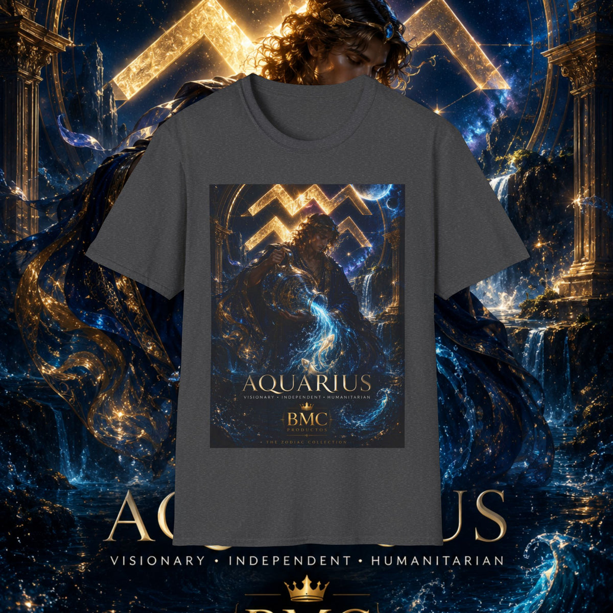 "Camiseta ♒ ACUARIO – El Visionario del Cielo y el Agua"