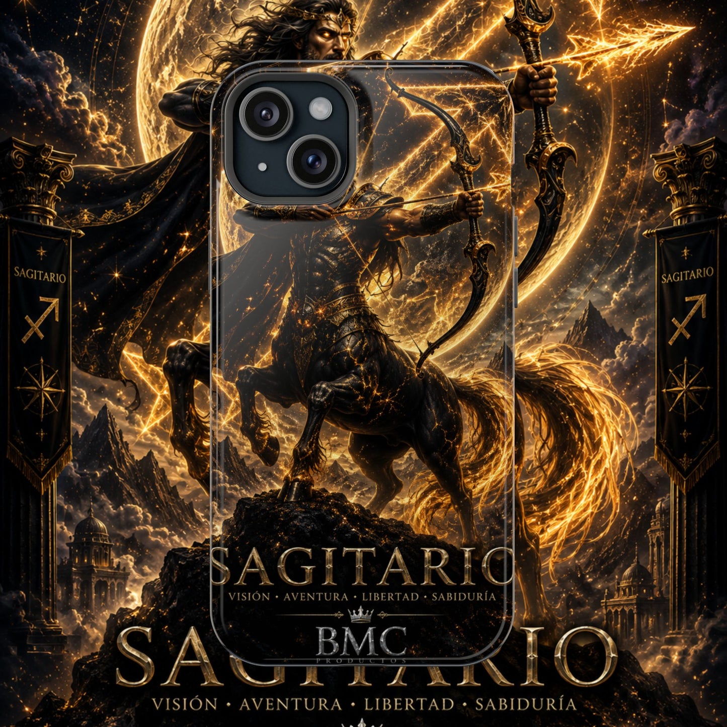 "Funda Magnética Reforzada Sagitario – El Cazador del Horizonte"