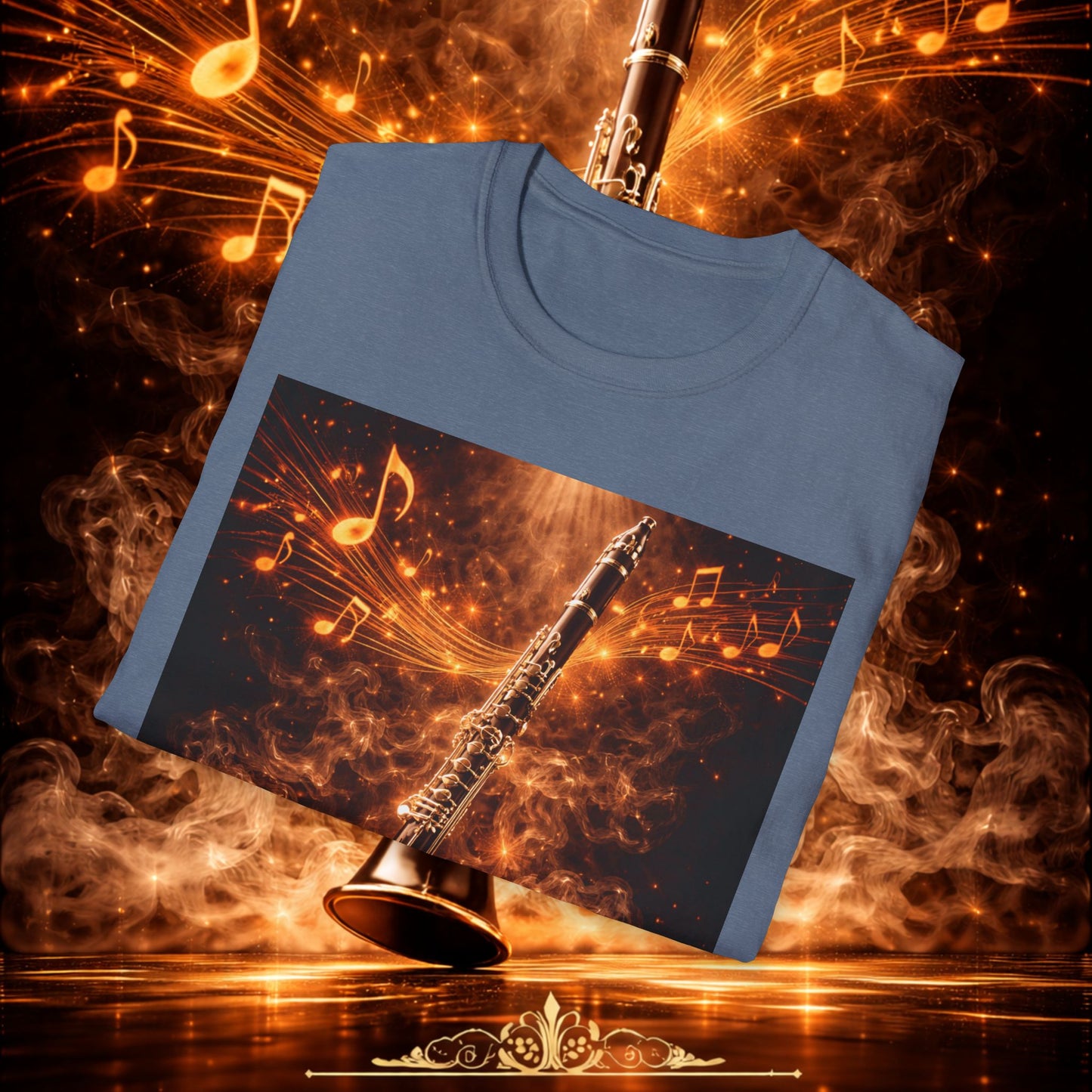 "Camiseta clarinete🎵🔥 El sonido del alma no grita… arde.” 🔥🎵