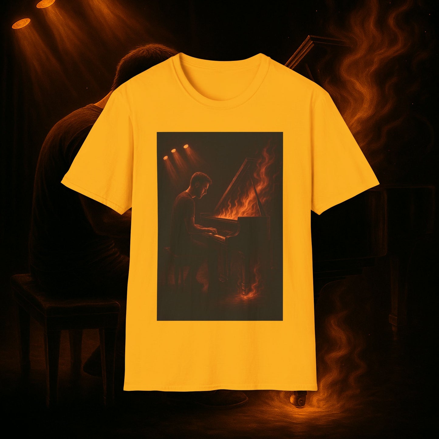 "Camiseta piano 🎹🔥Cuando las manos arden… el alma canta.” 🔥🎹