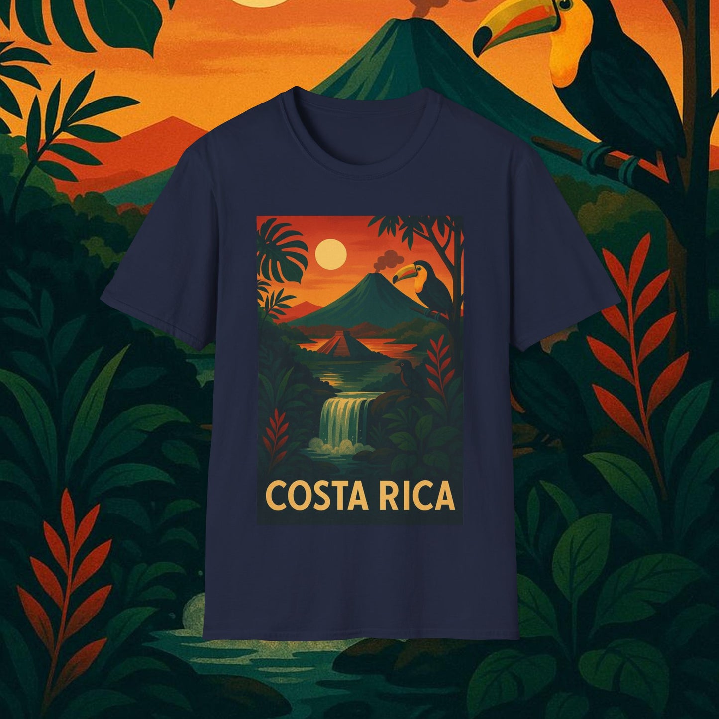 "Camiseta   Costa Rica: Pura Vida entre Volcanes y Selvas 🌋🌴🦜"