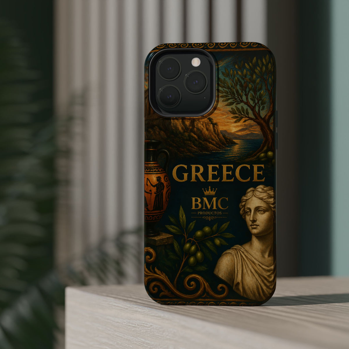"Funda Magnética Reforzada Magnética Reforzada Grecia: Cuna de Dioses, Maravillas y Filosofía 🌊🏛️⚡"