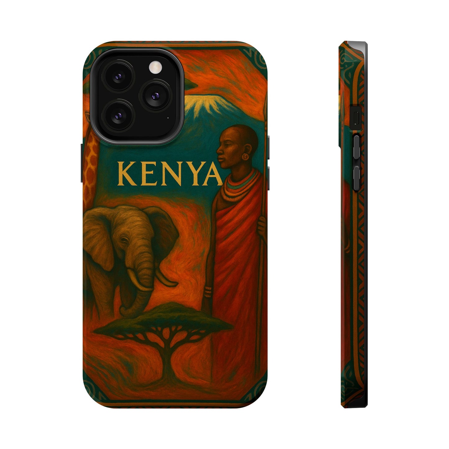 "Funda Magnética Reforzada Magnética Reforzada Kenia: Aventura Salvaje y Tierra de Horizontes Infinitos 🦁🌄🏕️"