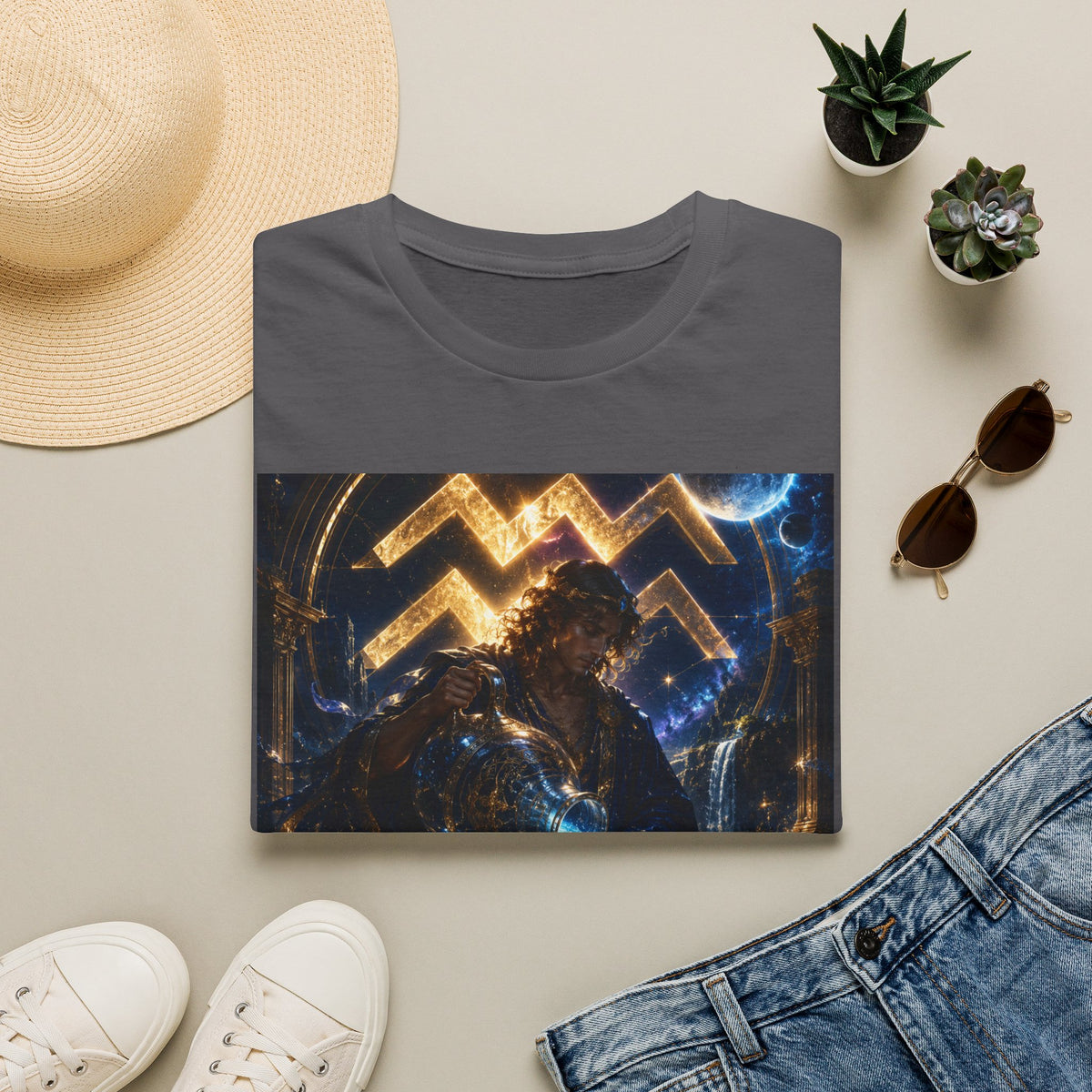 "Camiseta ♒ ACUARIO – El Visionario del Cielo y el Agua"