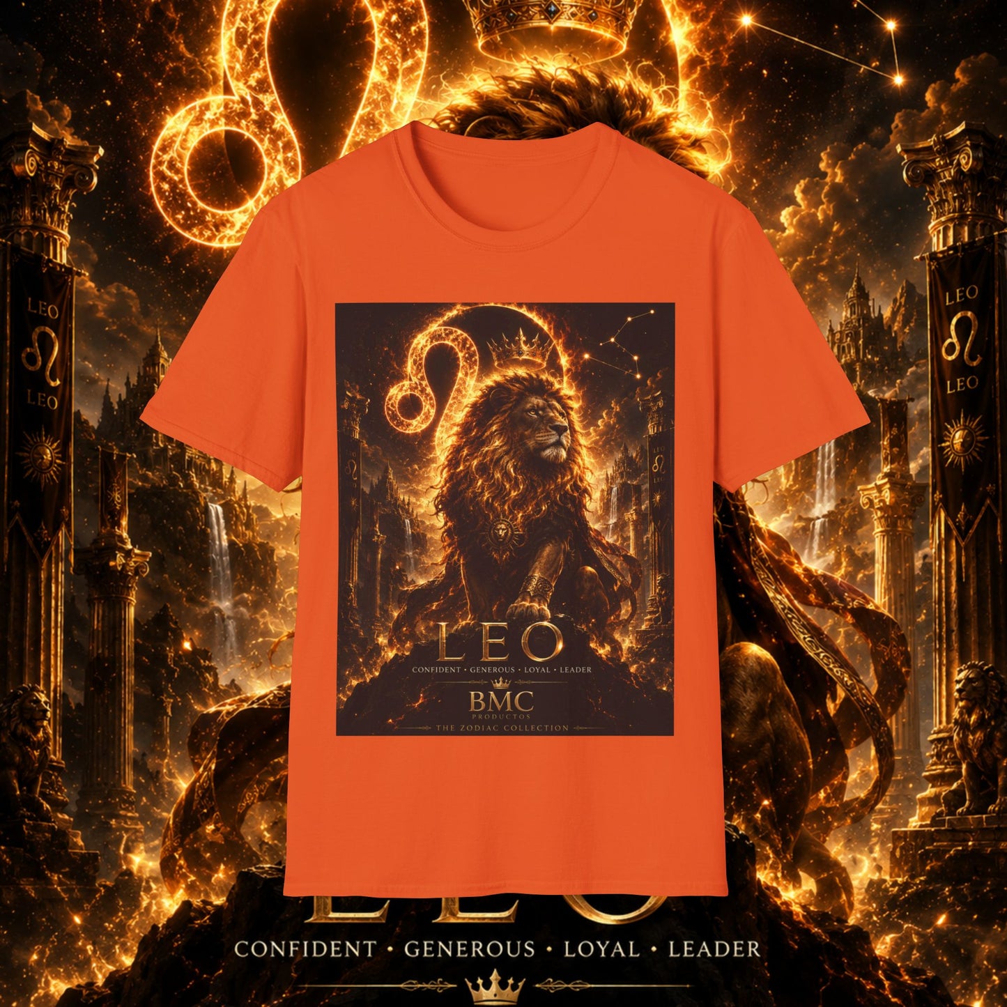 "Camiseta ♌ Leo — Soberano del fuego eterno"