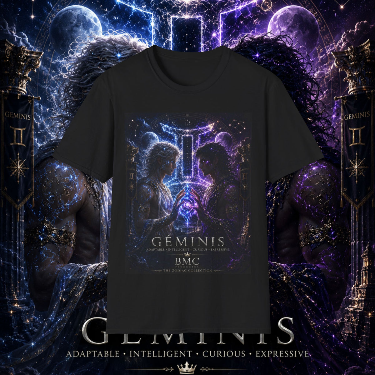 "Camiseta ♊ Géminis — Reflejo del alma dividida"
