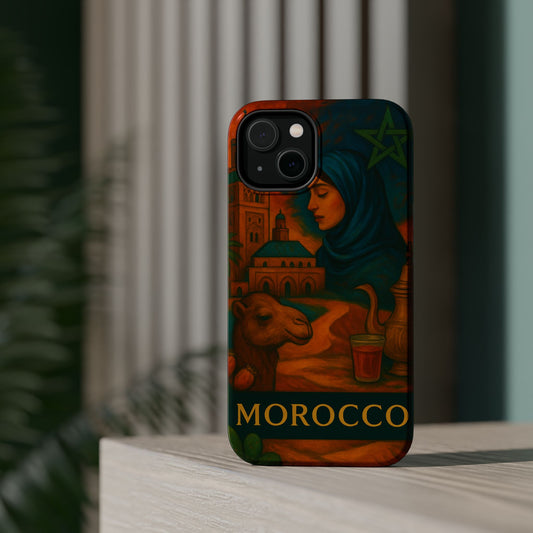 "Funda Magnética Reforzada Magnética Reforzada Marruecos: Magia del Desierto y Ciudades de Mil Colores 🐪🏜️🕌"