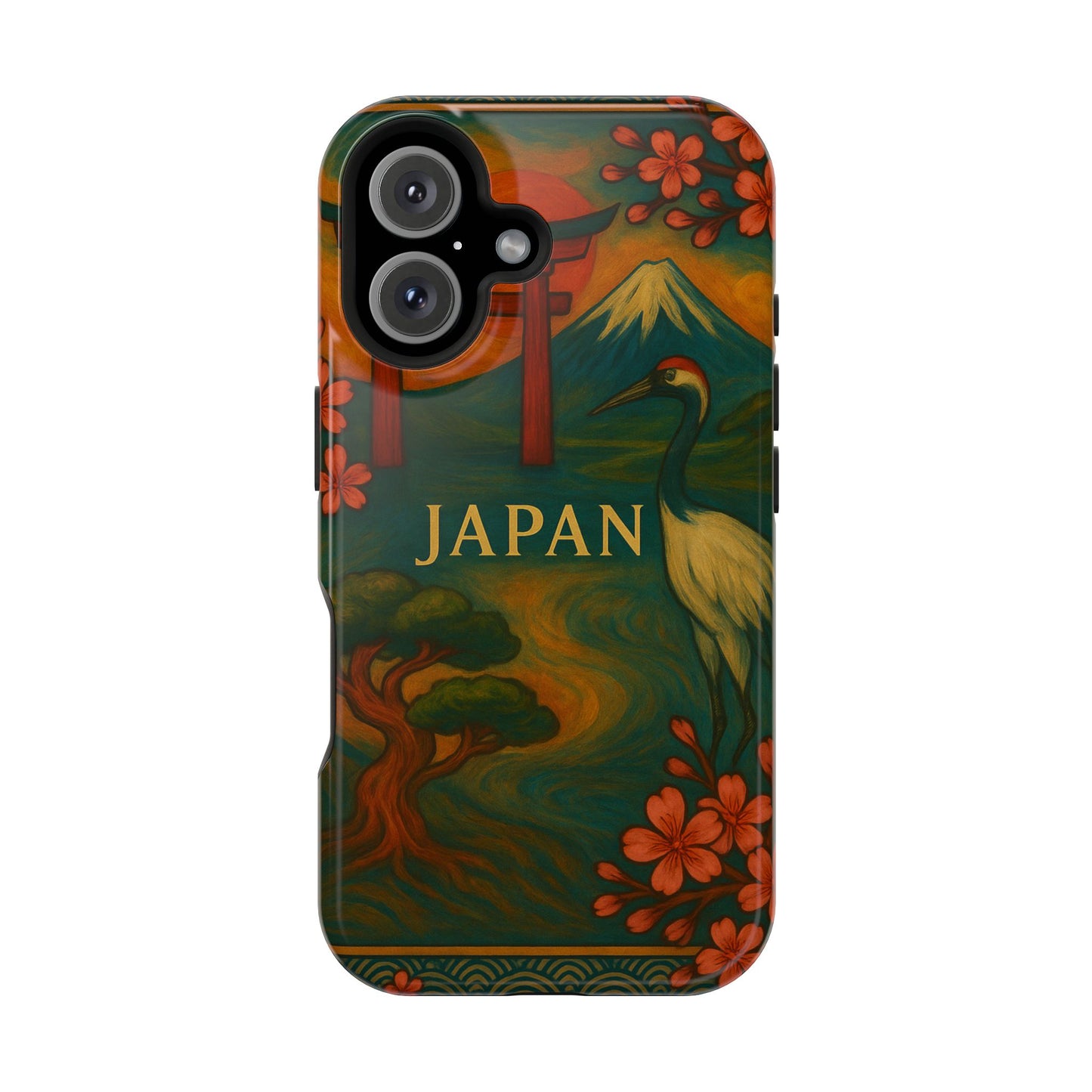 "Funda Magnética Reforzada Japón: Tradición entre Cerezos y Montañas 🌸⛩️🗻"