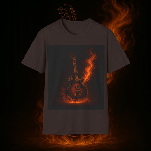 "Camiseta guitarra 🎸🔥Donde vibra una cuerda, nace una llamarada.” 🔥🎸