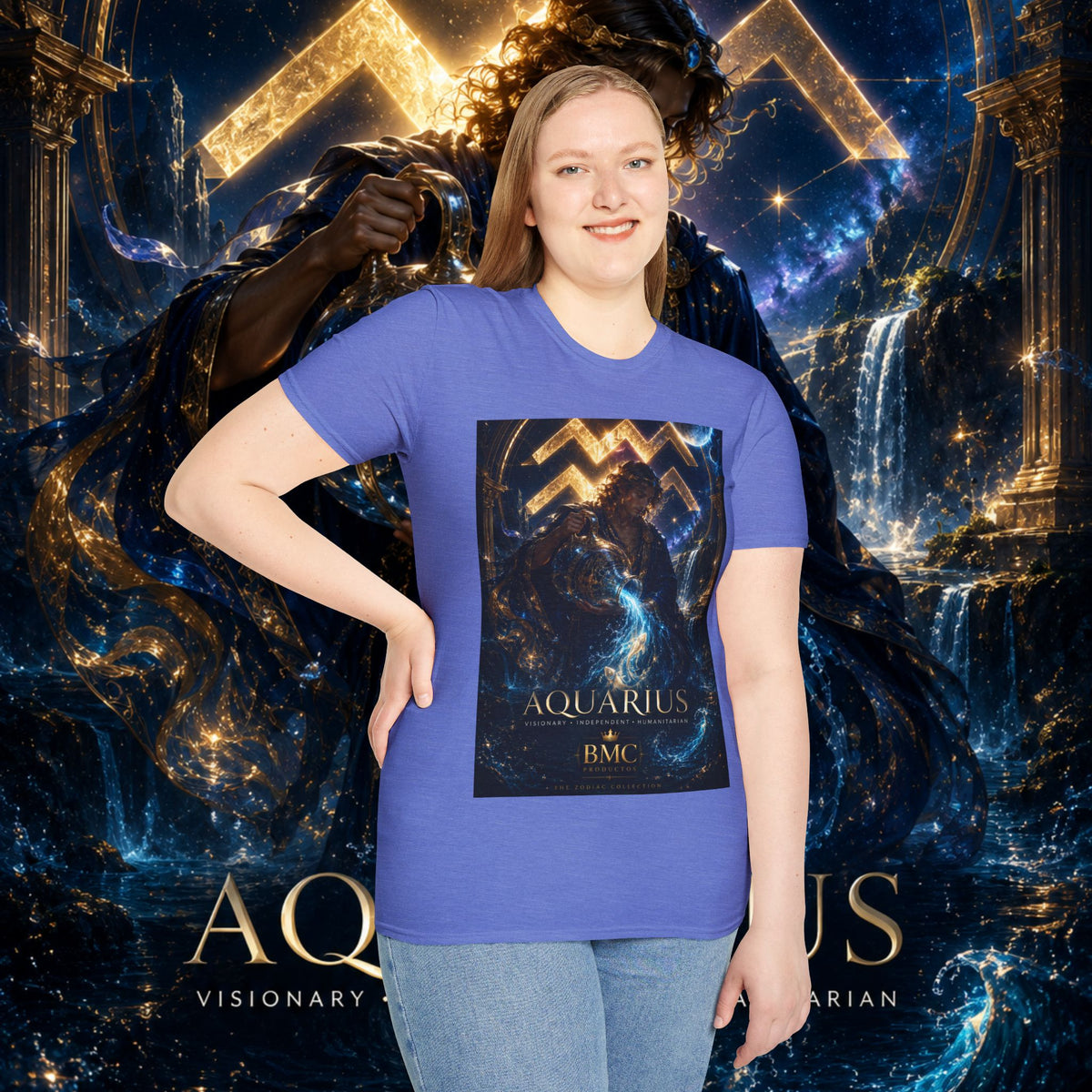 "Camiseta ♒ ACUARIO – El Visionario del Cielo y el Agua"