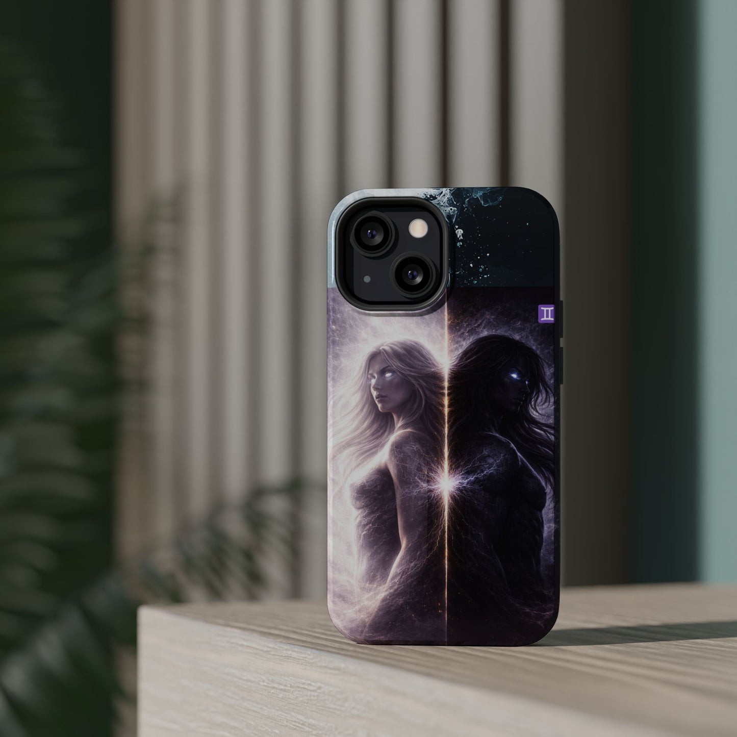 "Funda Magnética Reforzada♊ Géminis — Reflejo del alma dividida"