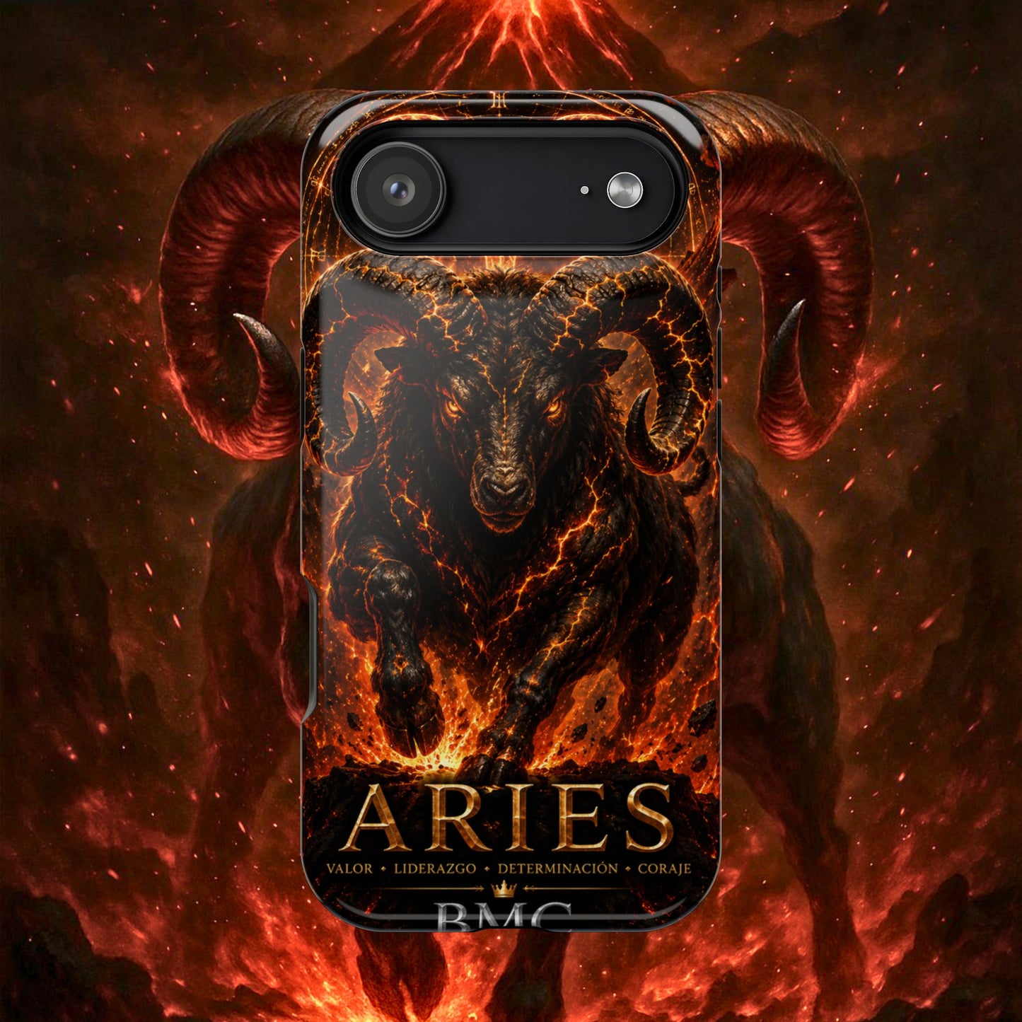 "Funda Magnética Reforzada ♈ Aries — Espíritu de fuego"